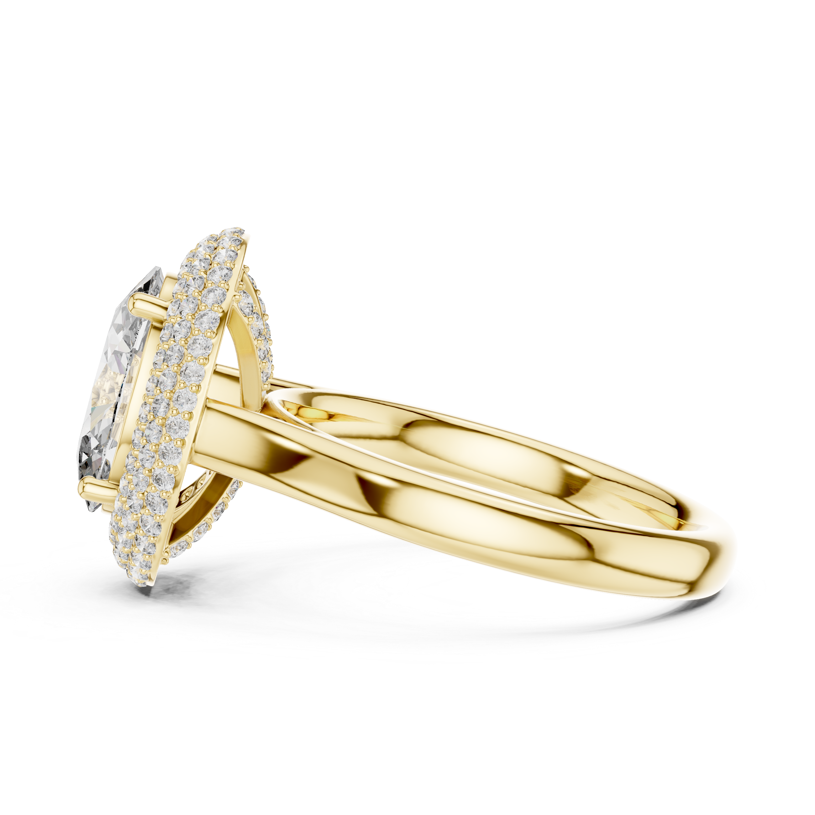 Eclipse Shadow lab grown diamond ring