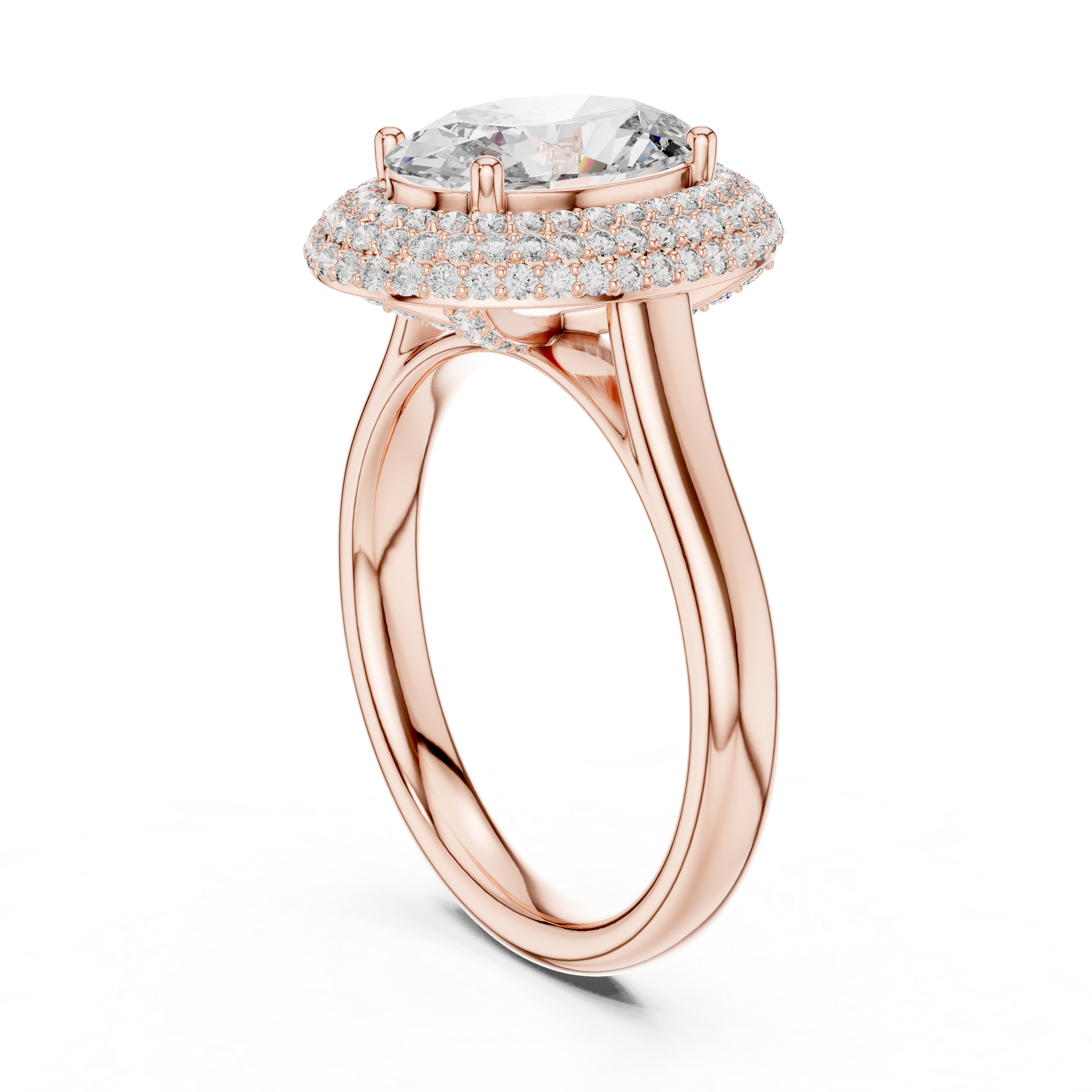 Eclipse Shadow lab grown diamond ring