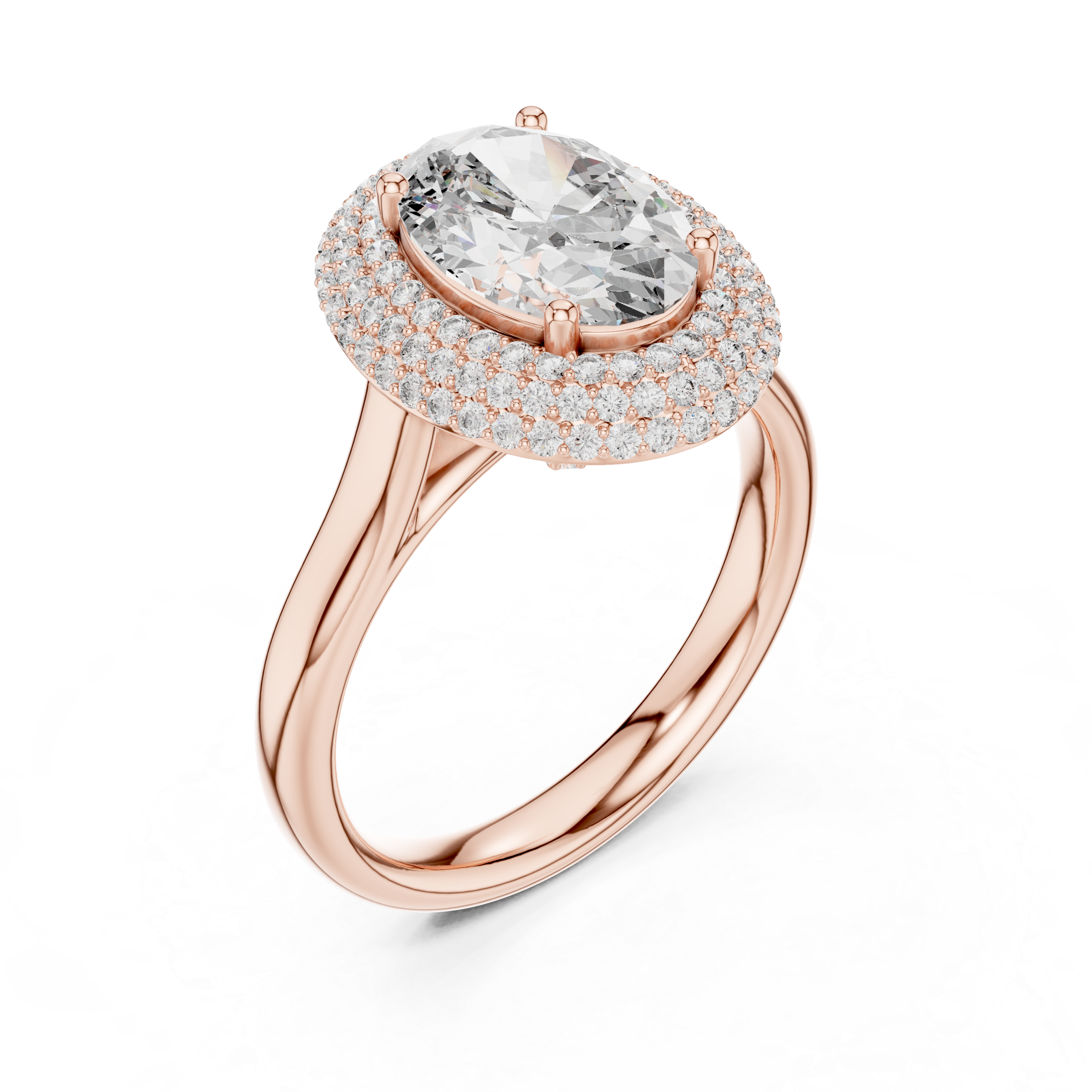 Eclipse Shadow lab grown diamond ring