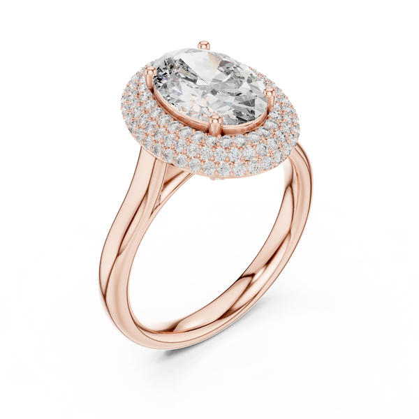 Eclipse Shadow lab grown diamond ring