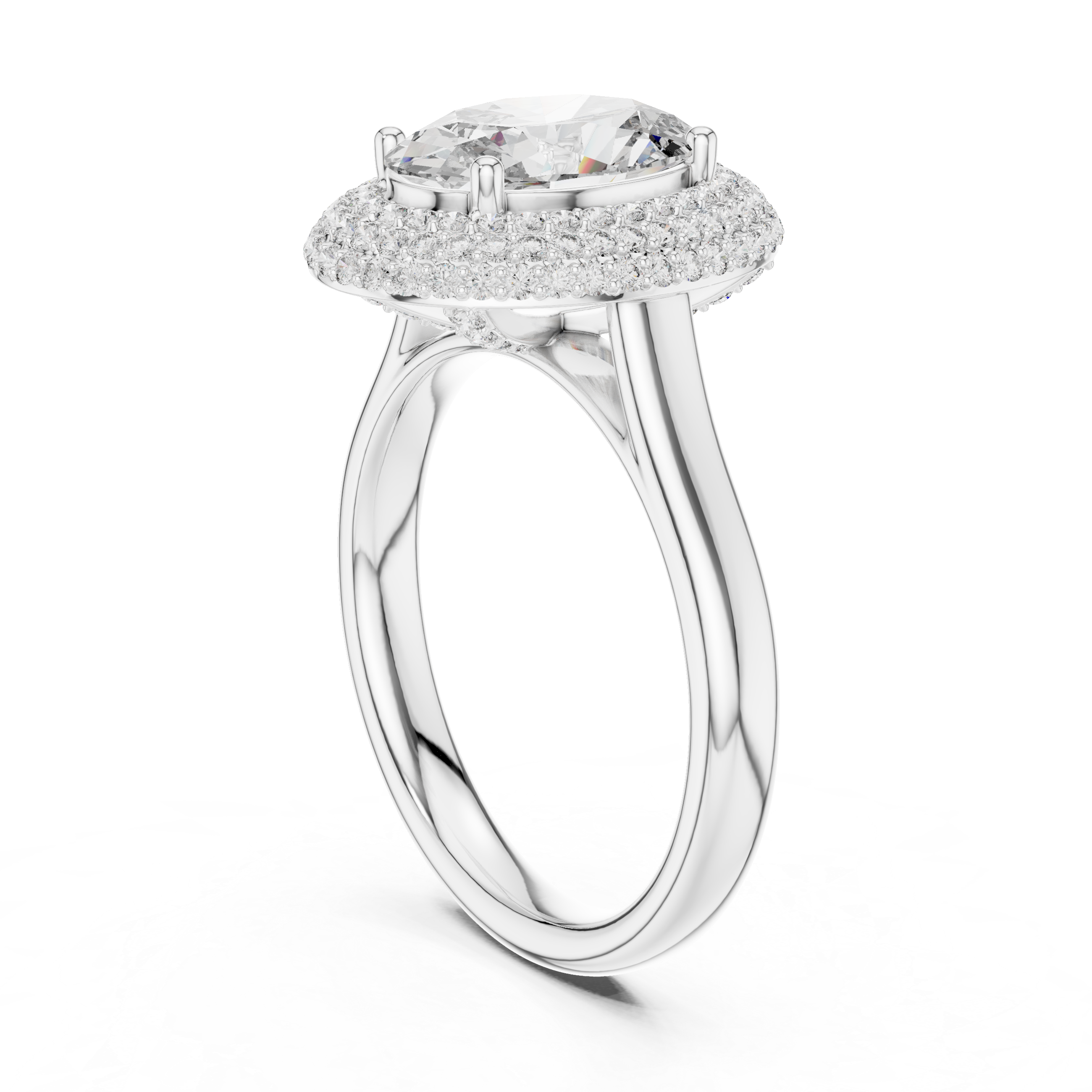 Eclipse Shadow lab grown diamond ring