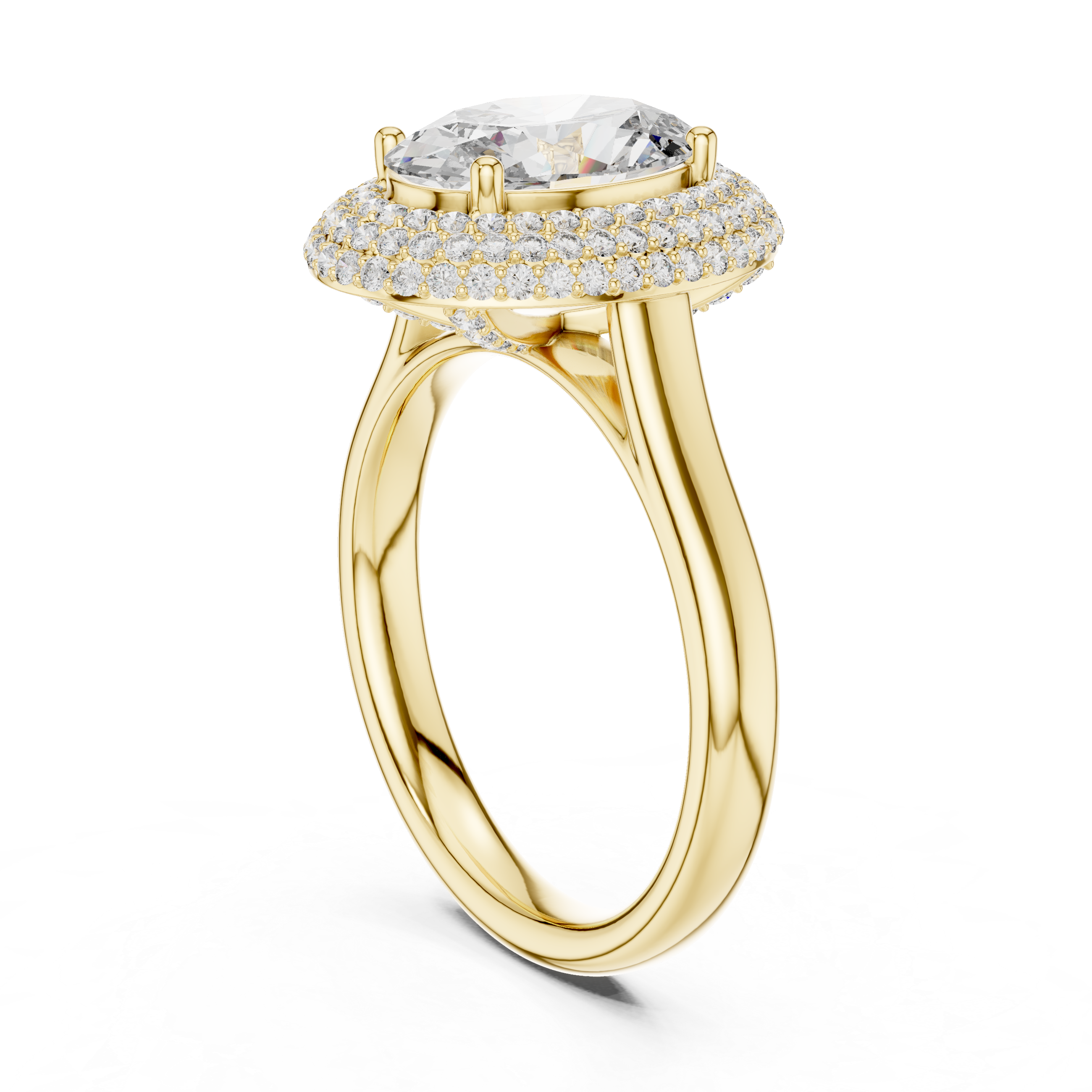 Eclipse Shadow lab grown diamond ring