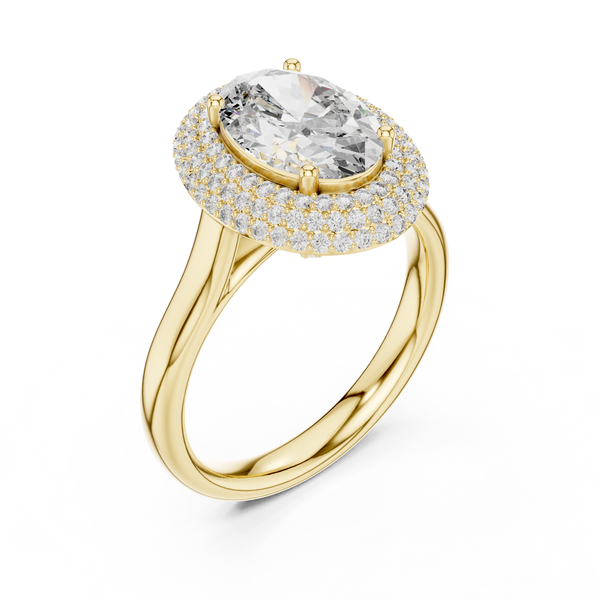 Eclipse Shadow lab grown diamond ring