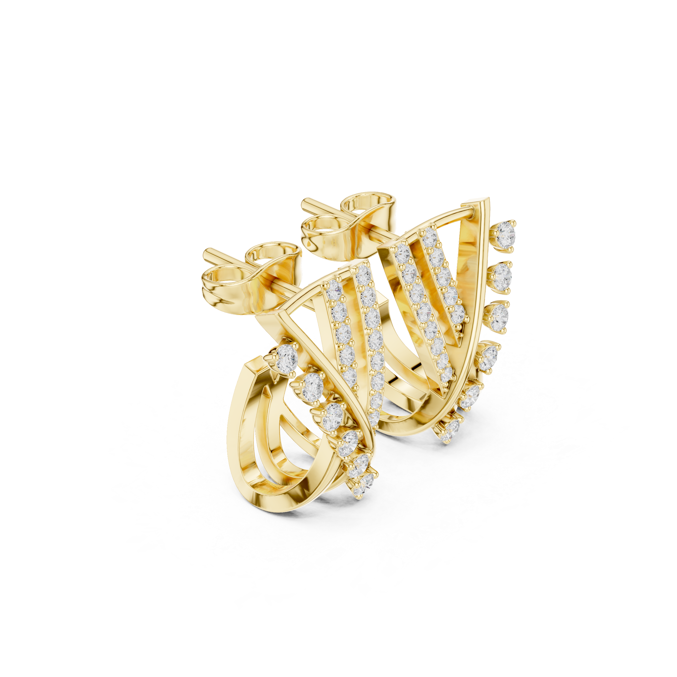 First Class lab grown diamond earring design