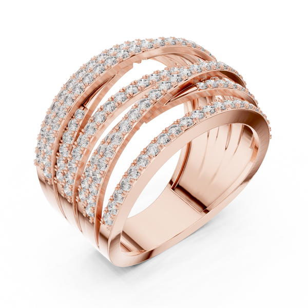 Cadence Beat lab grown diamond ring