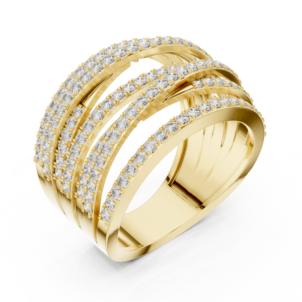 Cadence Beat lab grown diamond ring