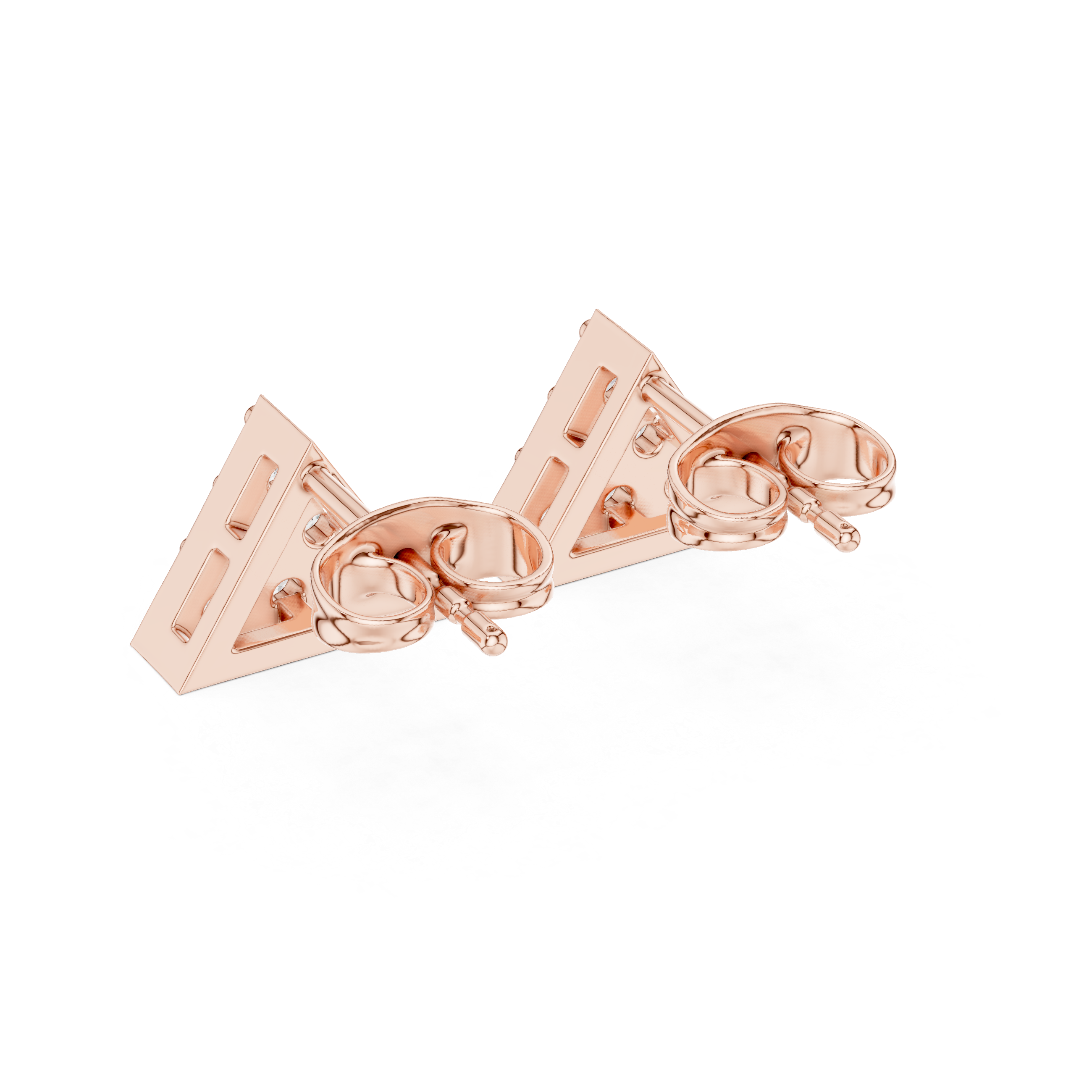 Green Leaf lab grown diamond earring design