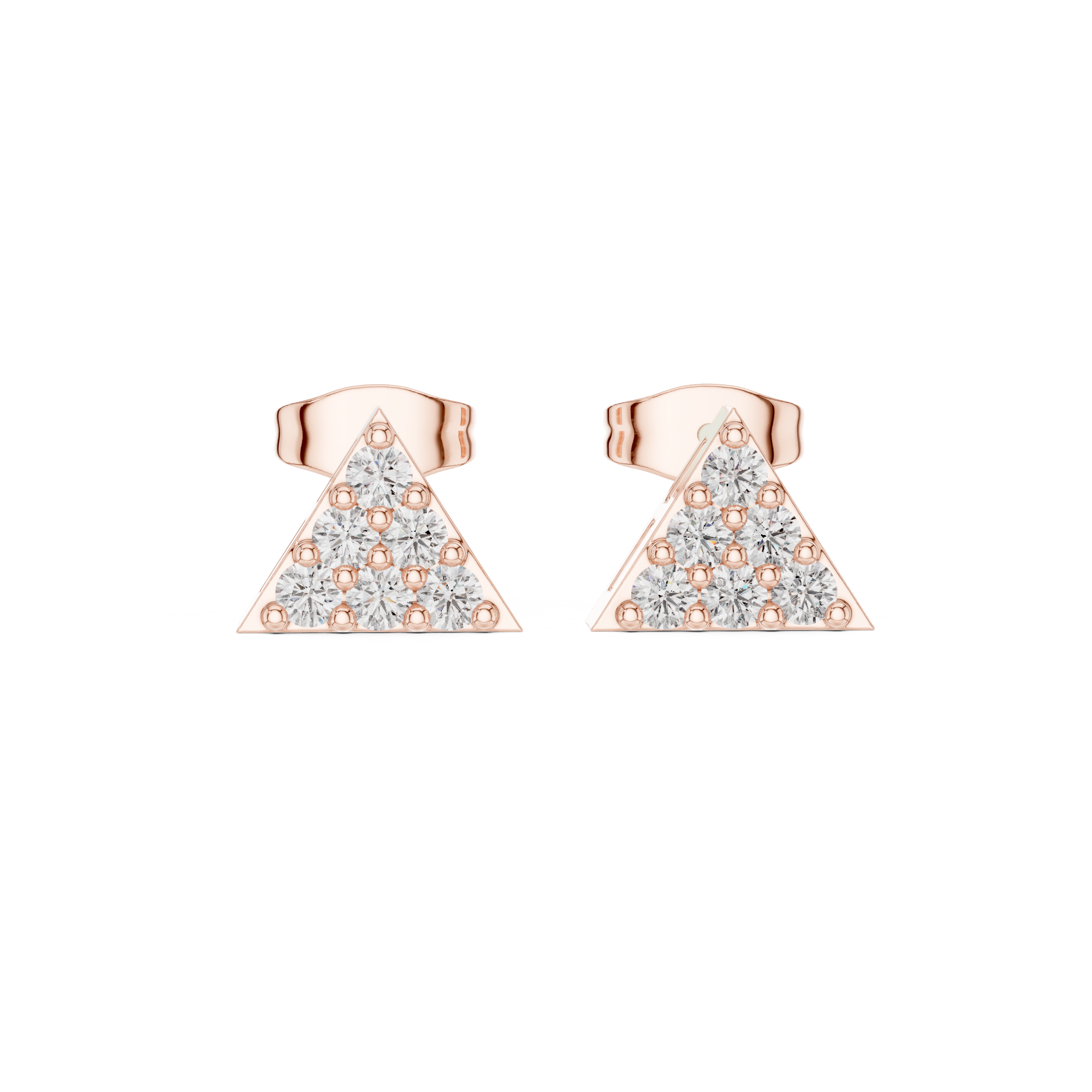 Green Leaf lab grown diamond earring design