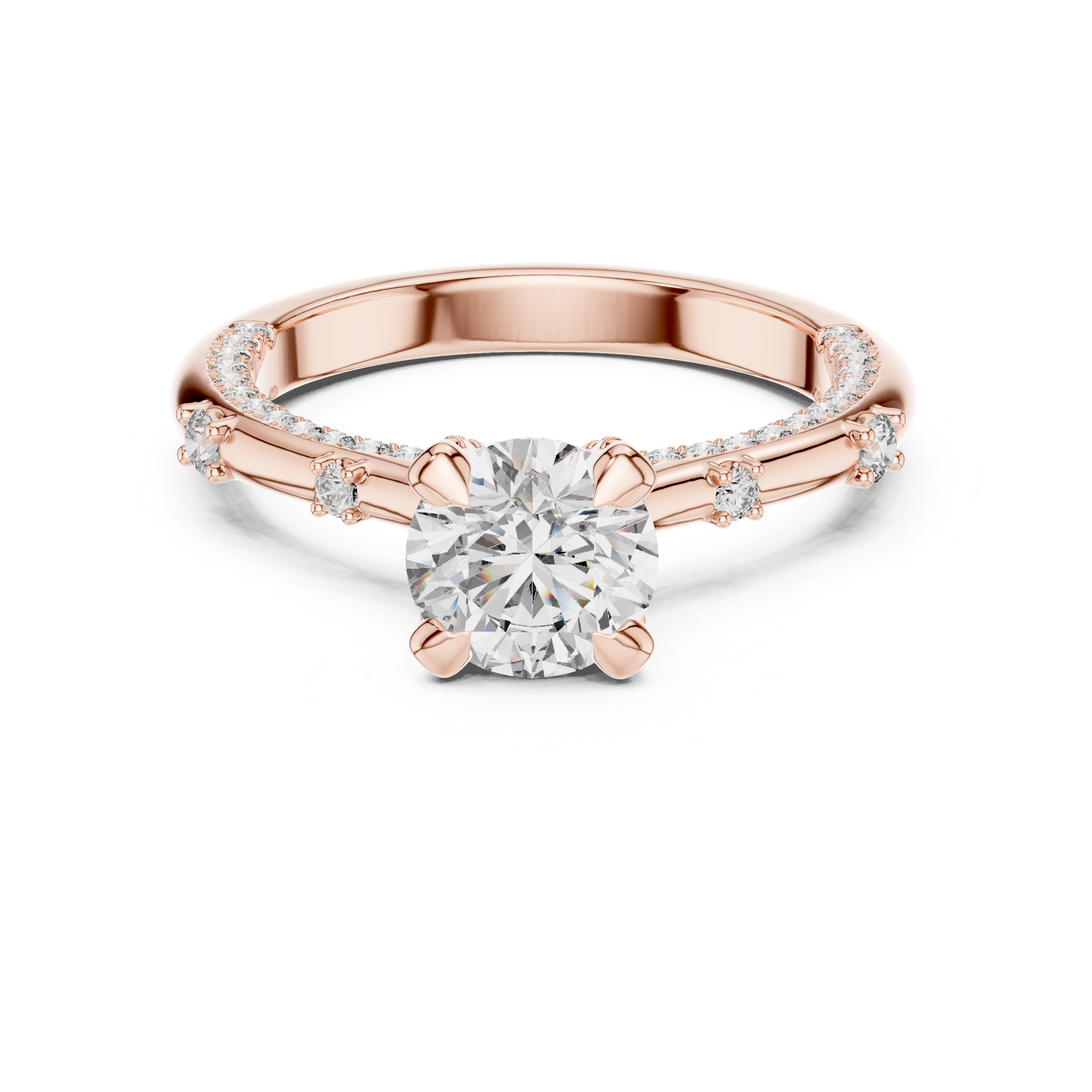 Pinnacle Top lab grown diamond ring