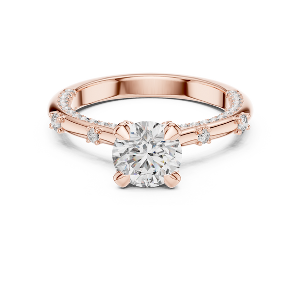 Pinnacle Top lab grown diamond ring