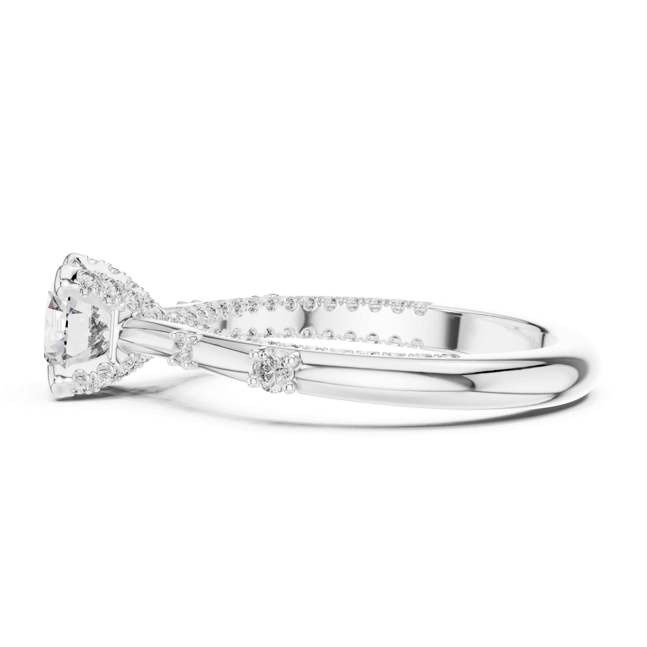 Pinnacle Top lab grown diamond ring