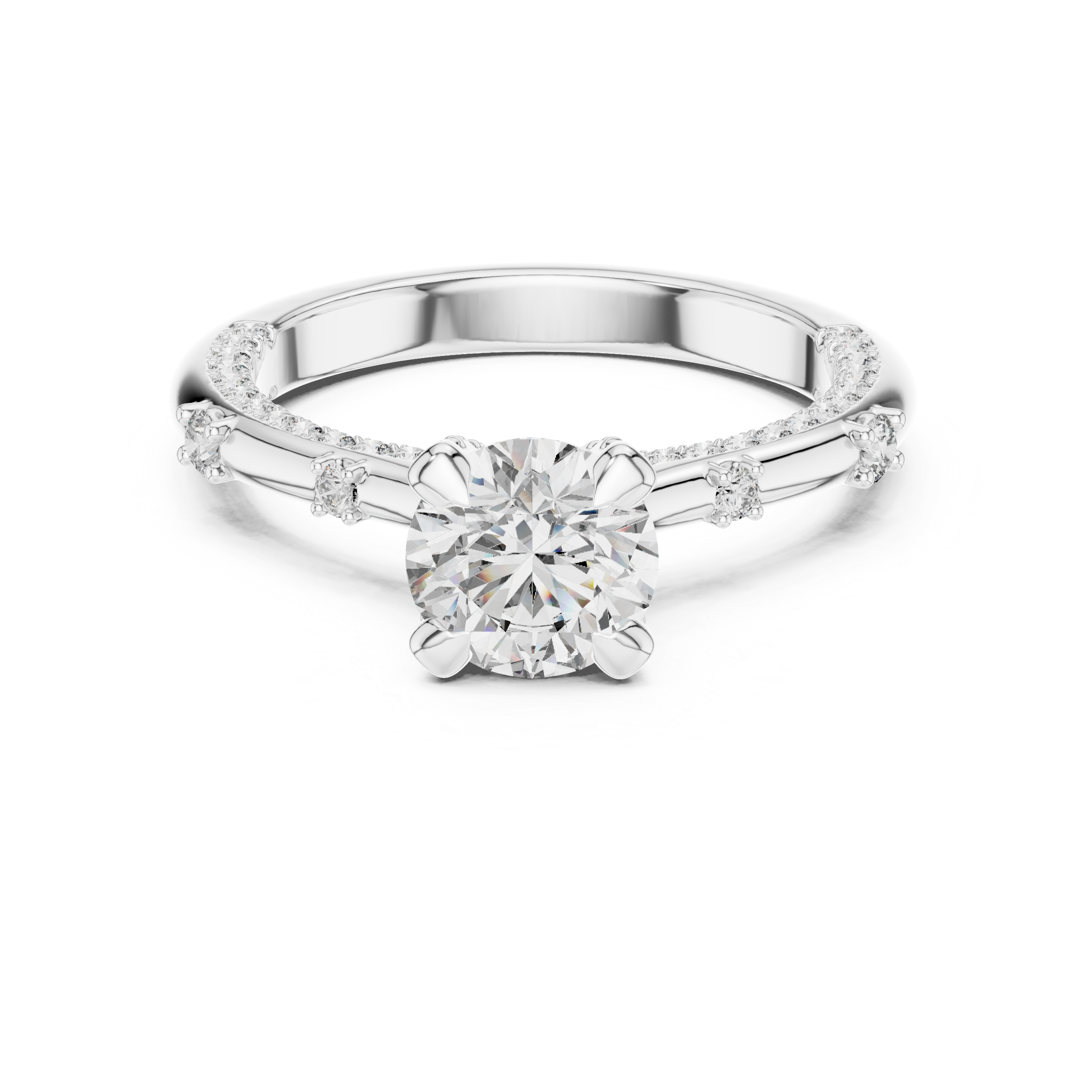 Pinnacle Top lab grown diamond ring
