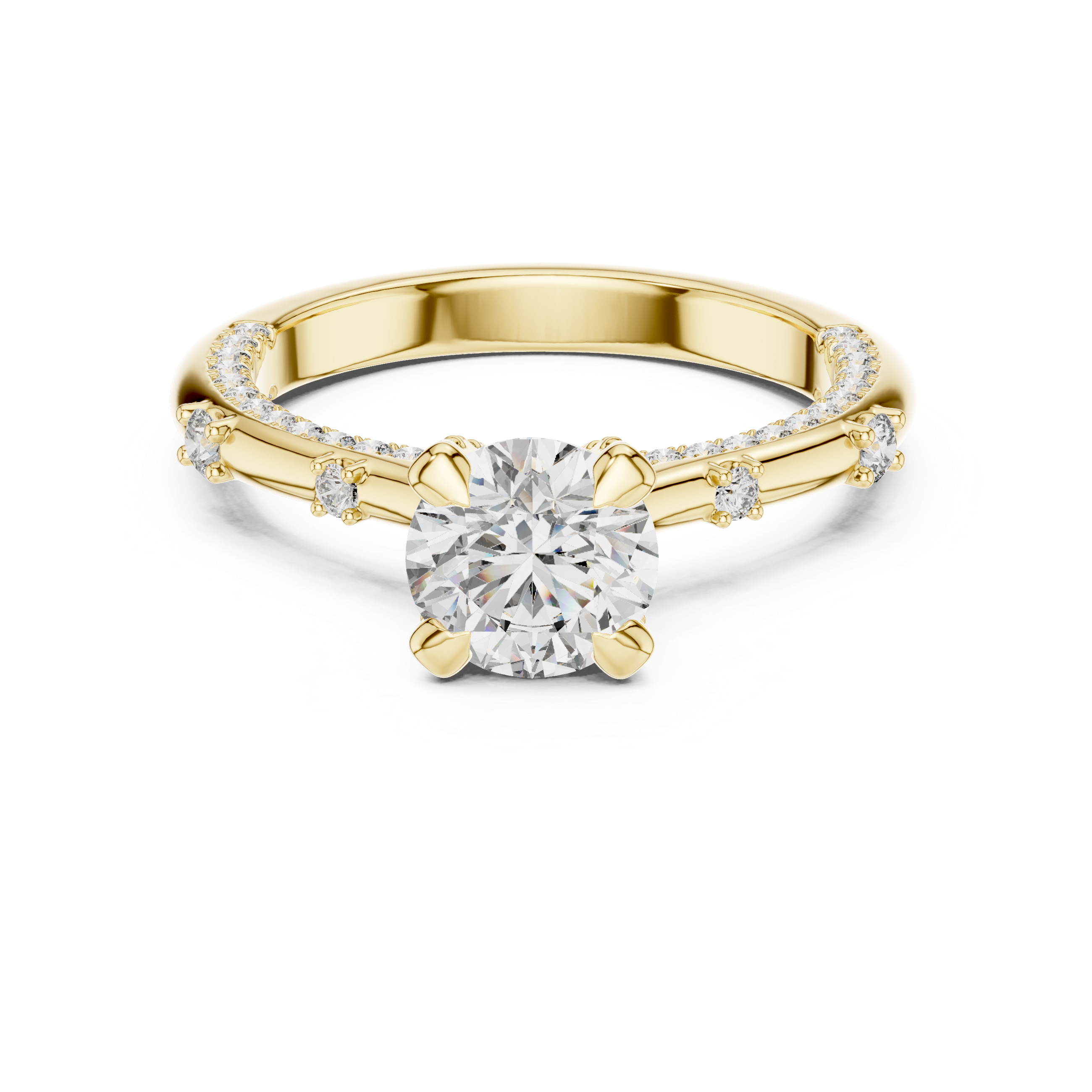 Pinnacle Top lab grown diamond ring