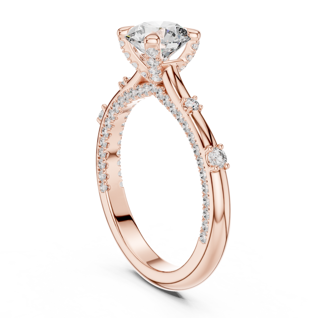 Pinnacle Top lab grown diamond ring