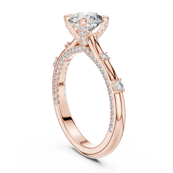 Pinnacle Top lab grown diamond ring