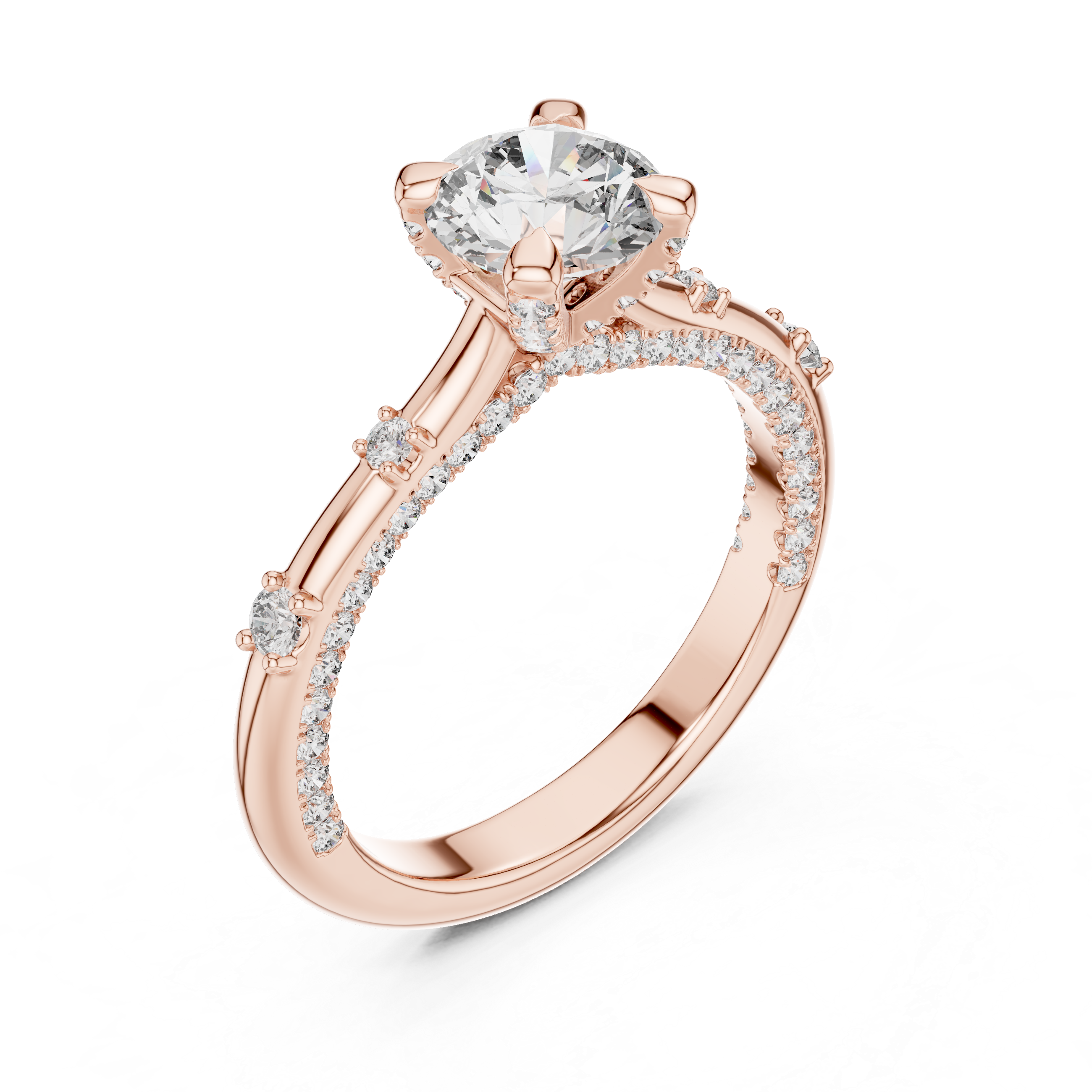 Pinnacle Top lab grown diamond ring