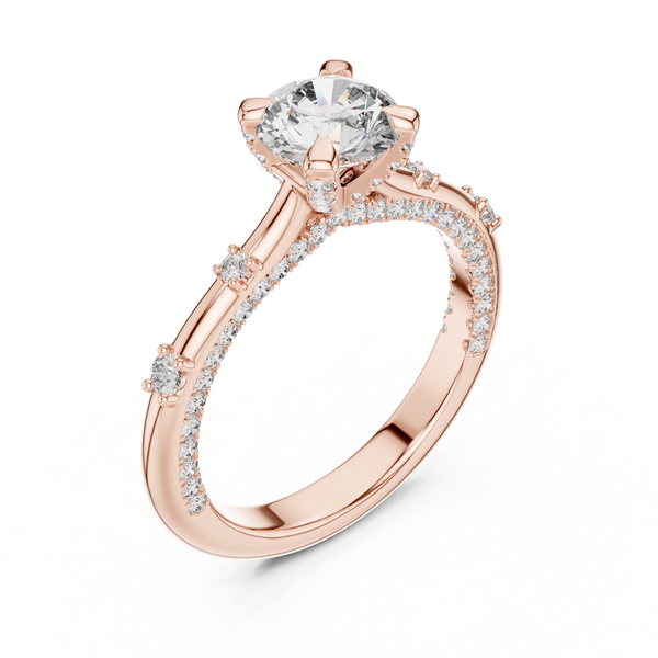 Pinnacle Top lab grown diamond ring