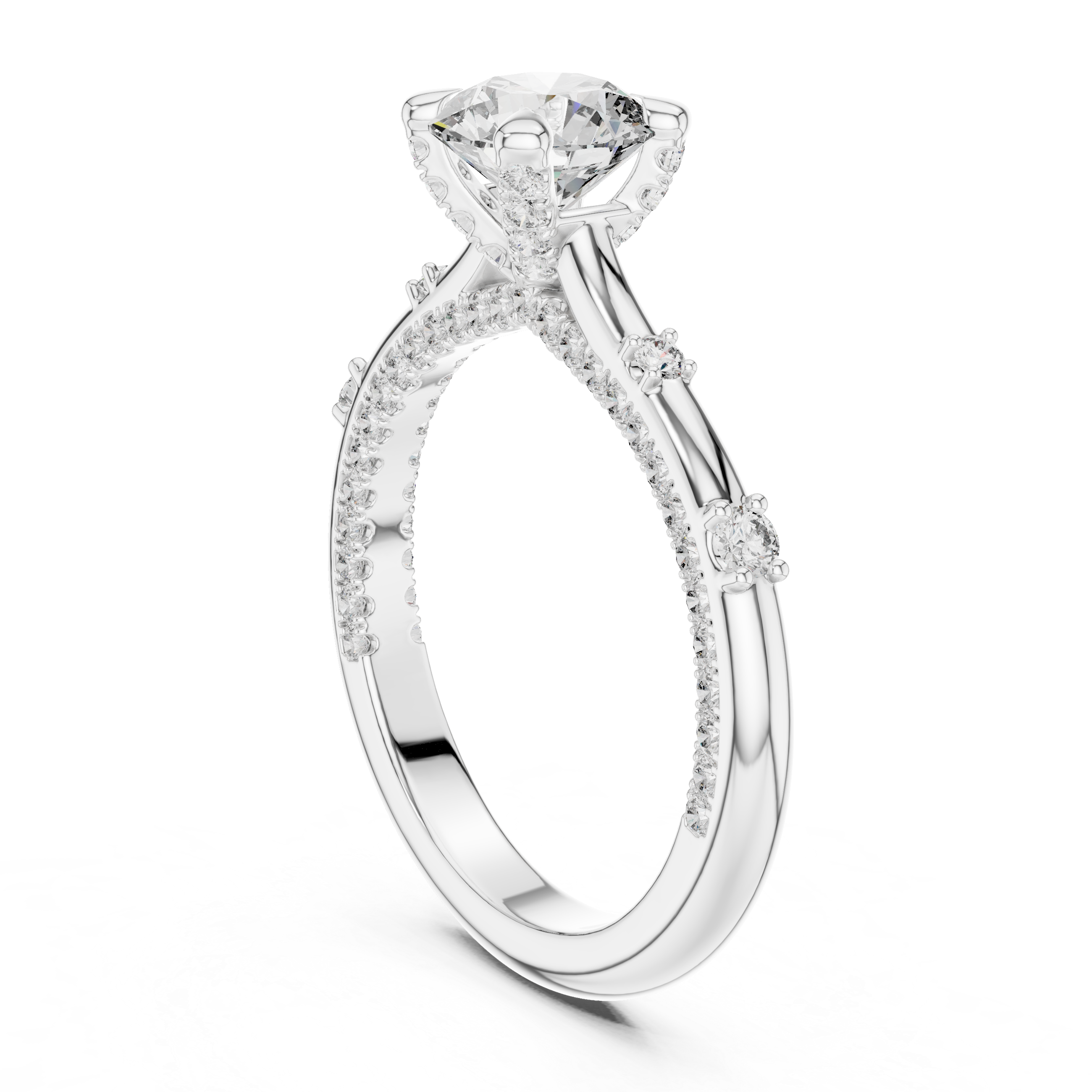 Pinnacle Top lab grown diamond ring