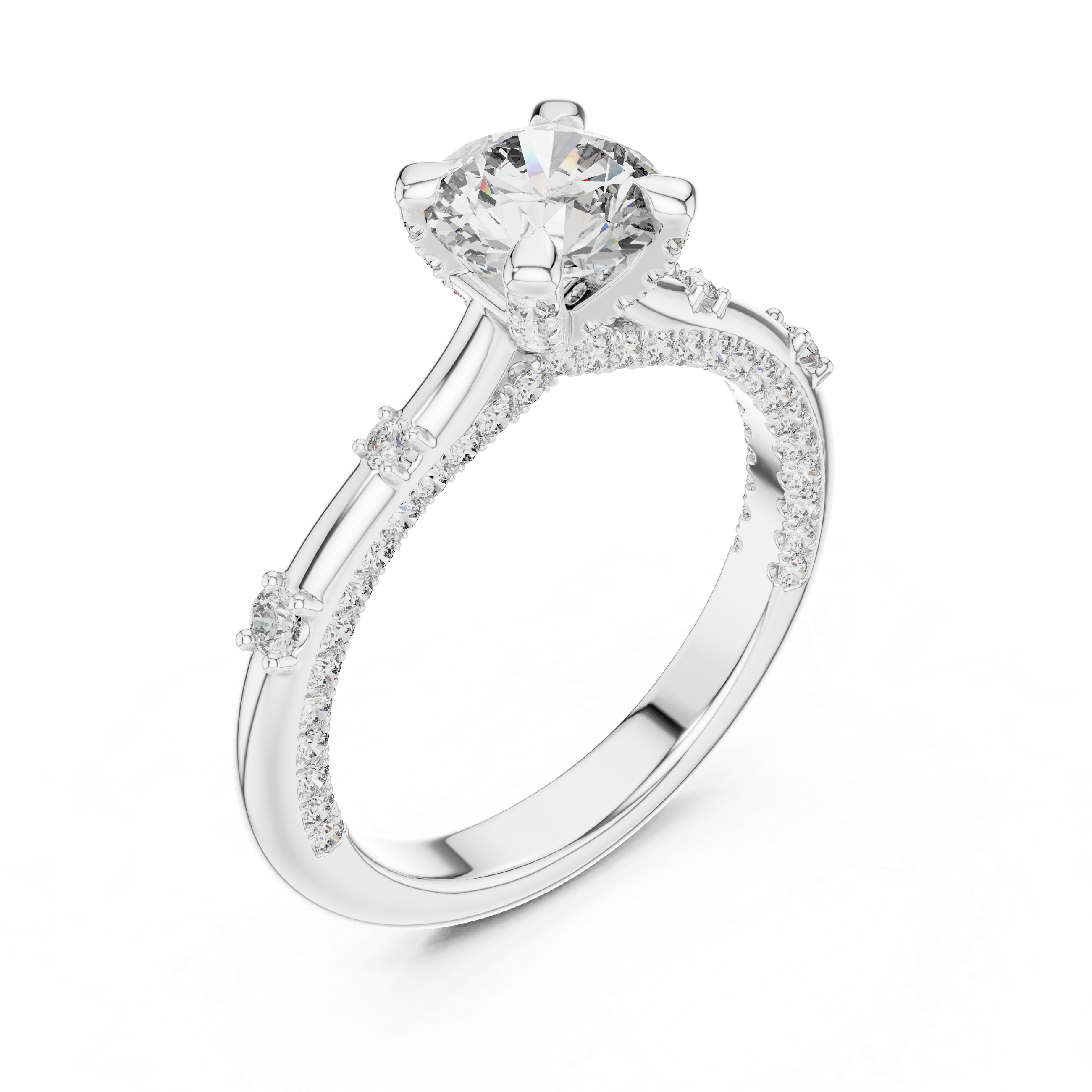 Pinnacle Top lab grown diamond ring