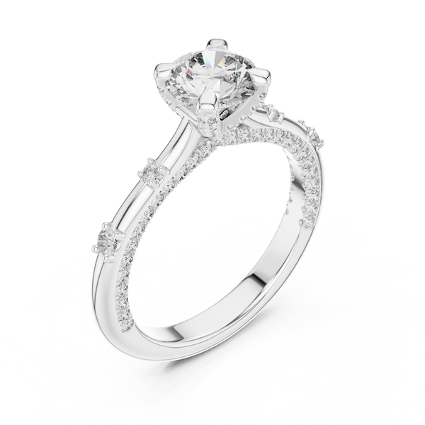 Pinnacle Top lab grown diamond ring