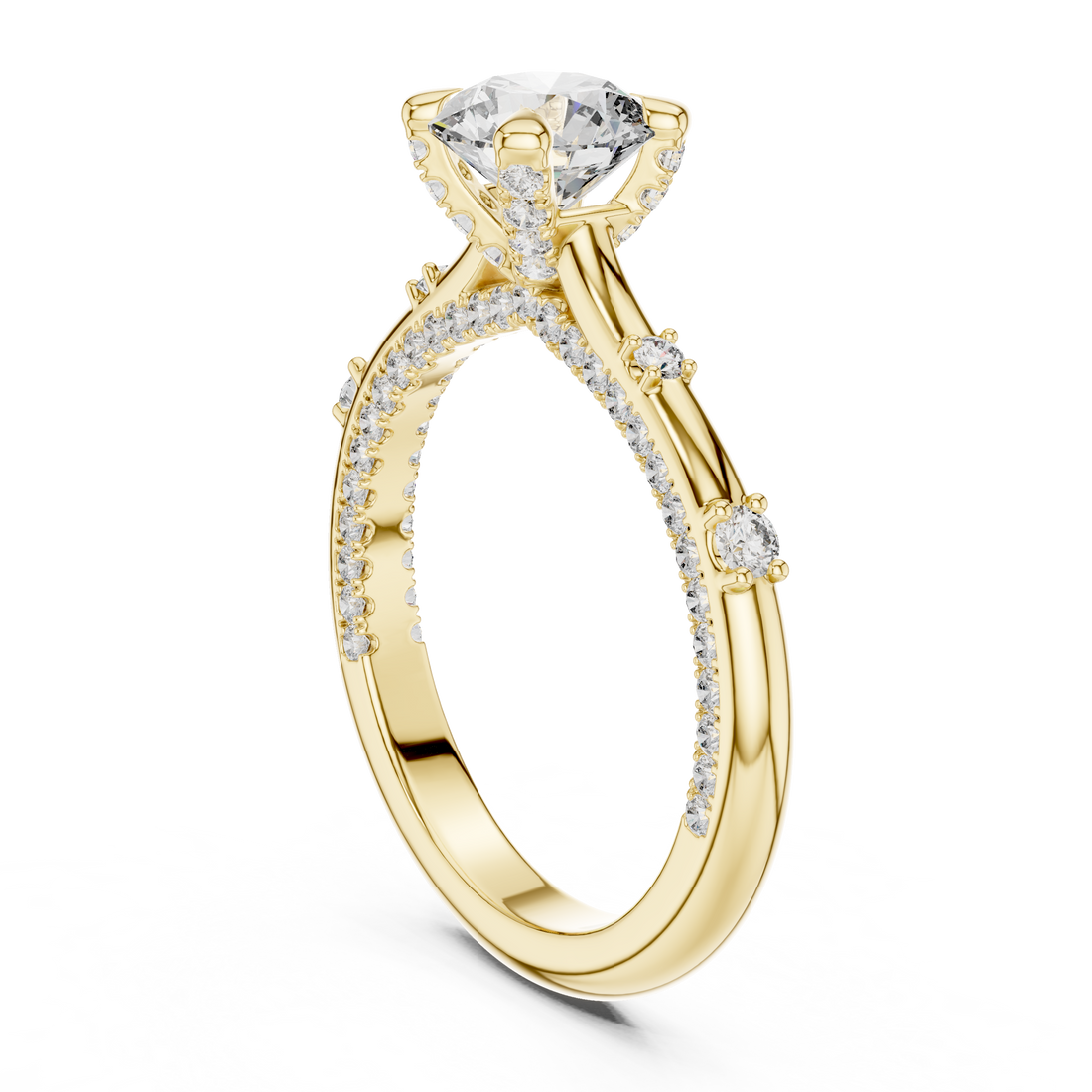 Pinnacle Top lab grown diamond ring