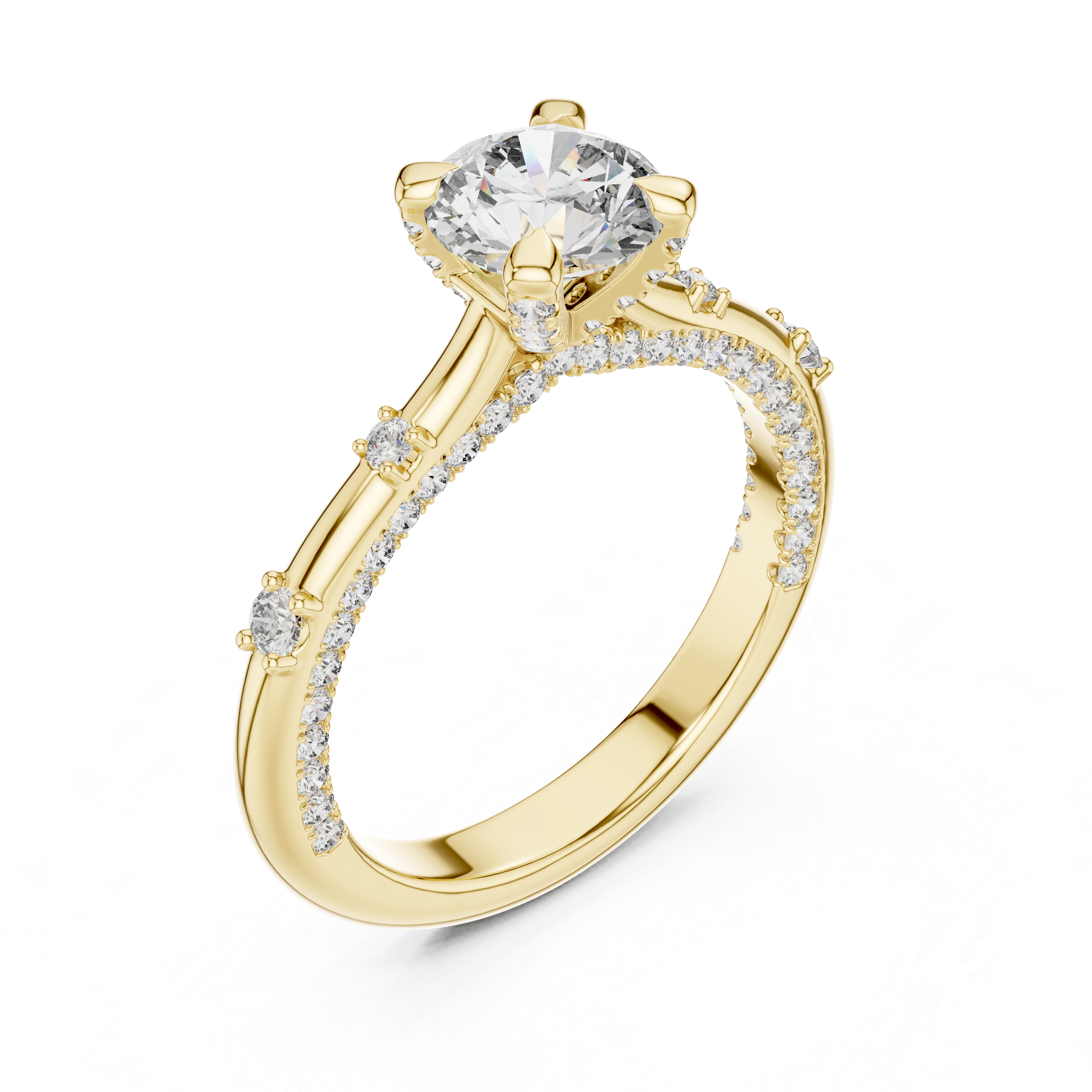 Pinnacle Top lab grown diamond ring