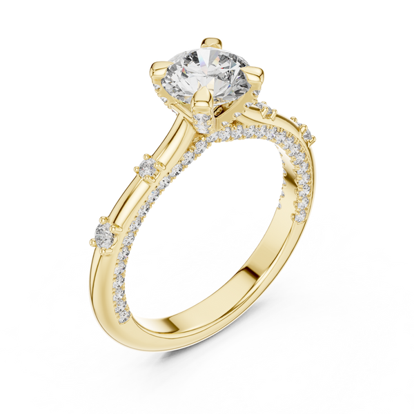 Pinnacle Top lab grown diamond ring
