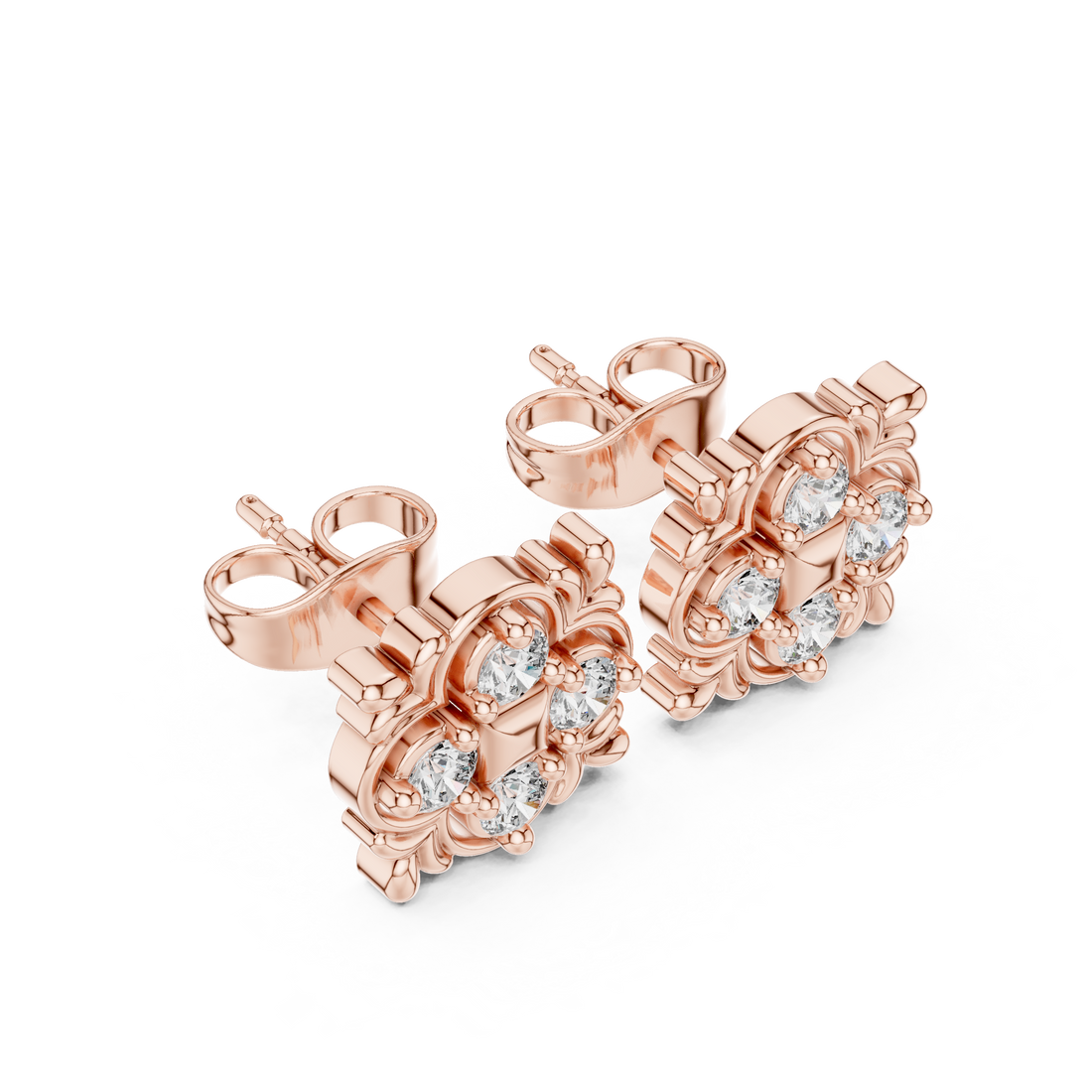 Twin Flame lab grown diamond earring design
