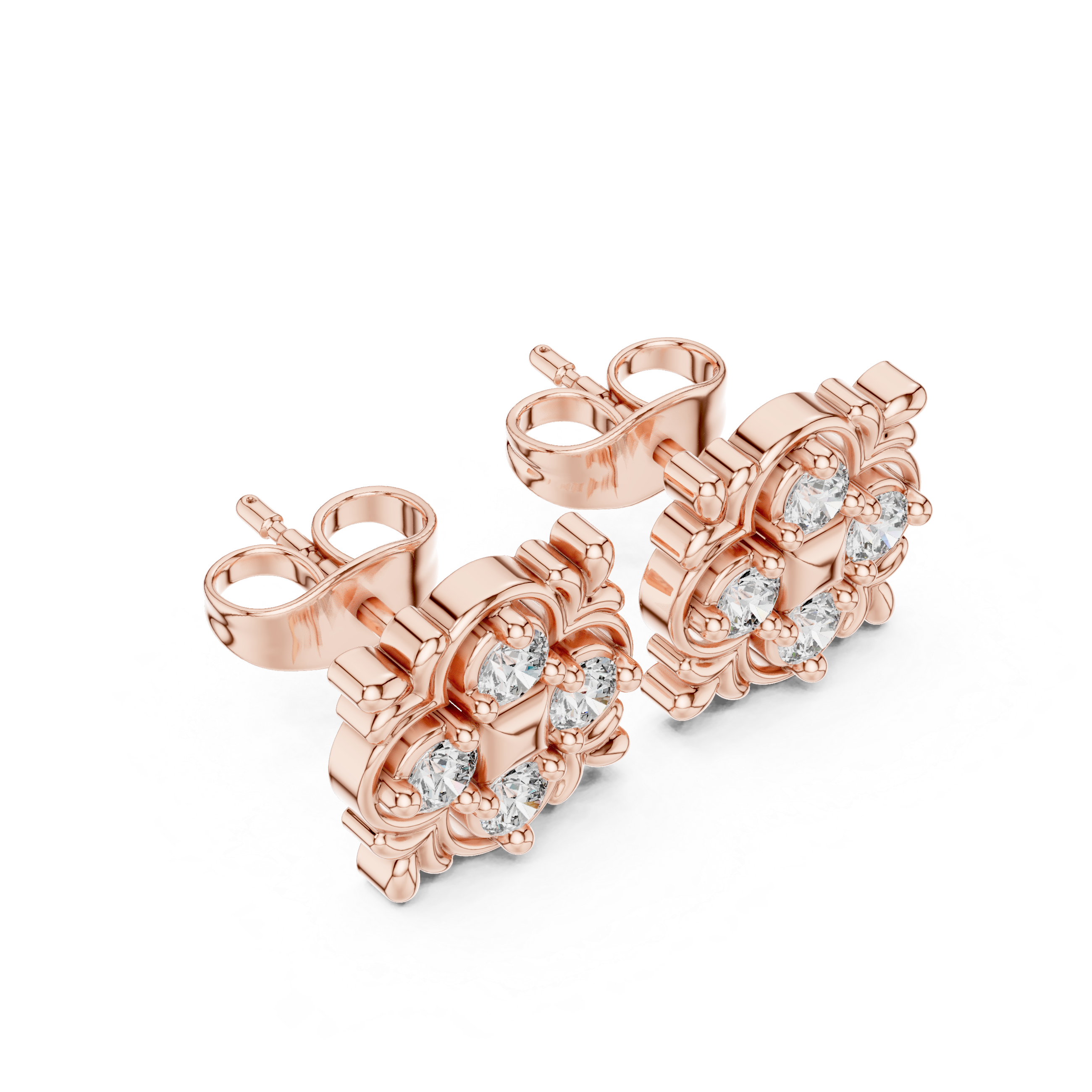 Twin Flame lab grown diamond earring design