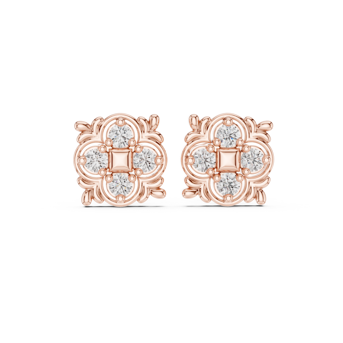 Twin Flame lab grown diamond earring design