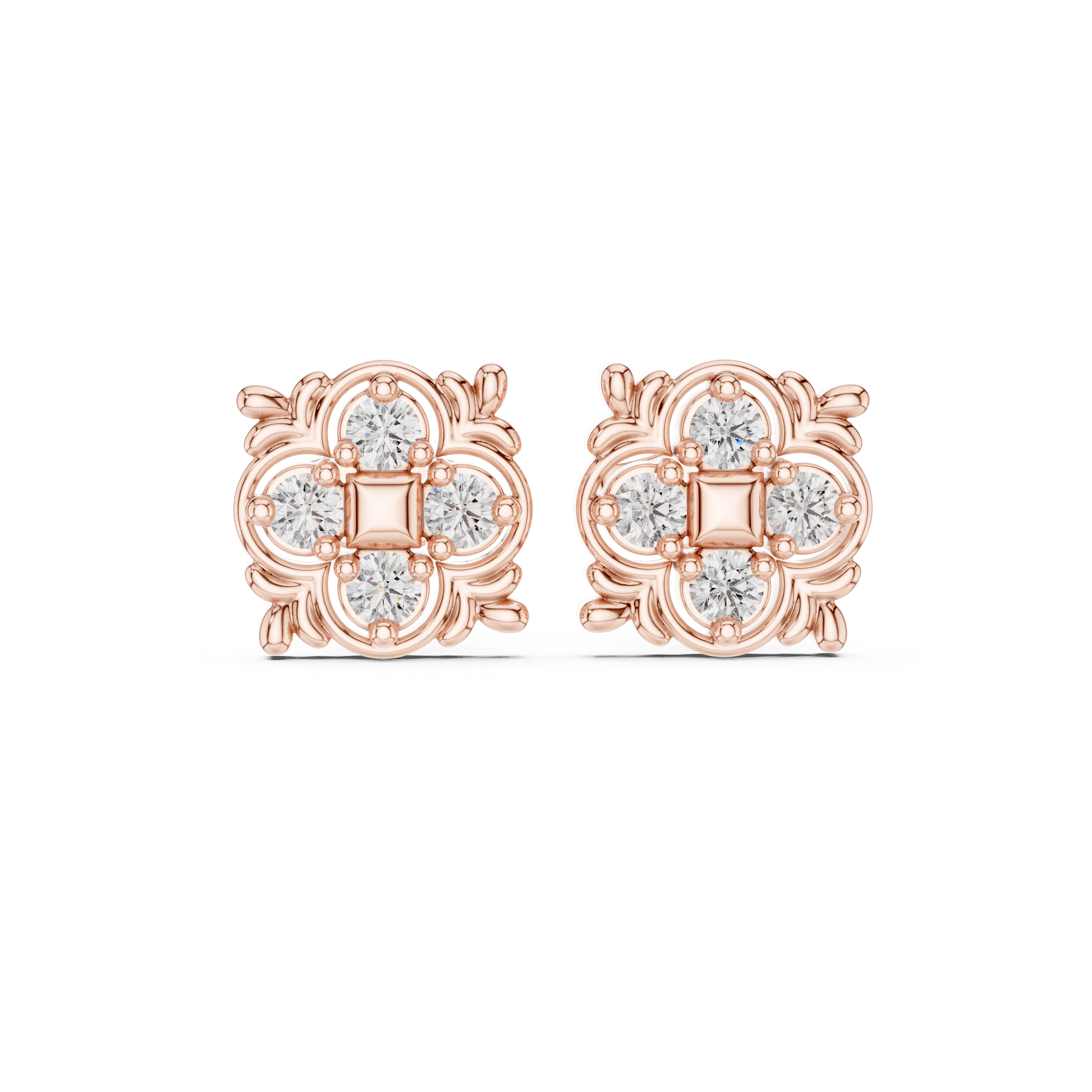 Twin Flame lab grown diamond earring design