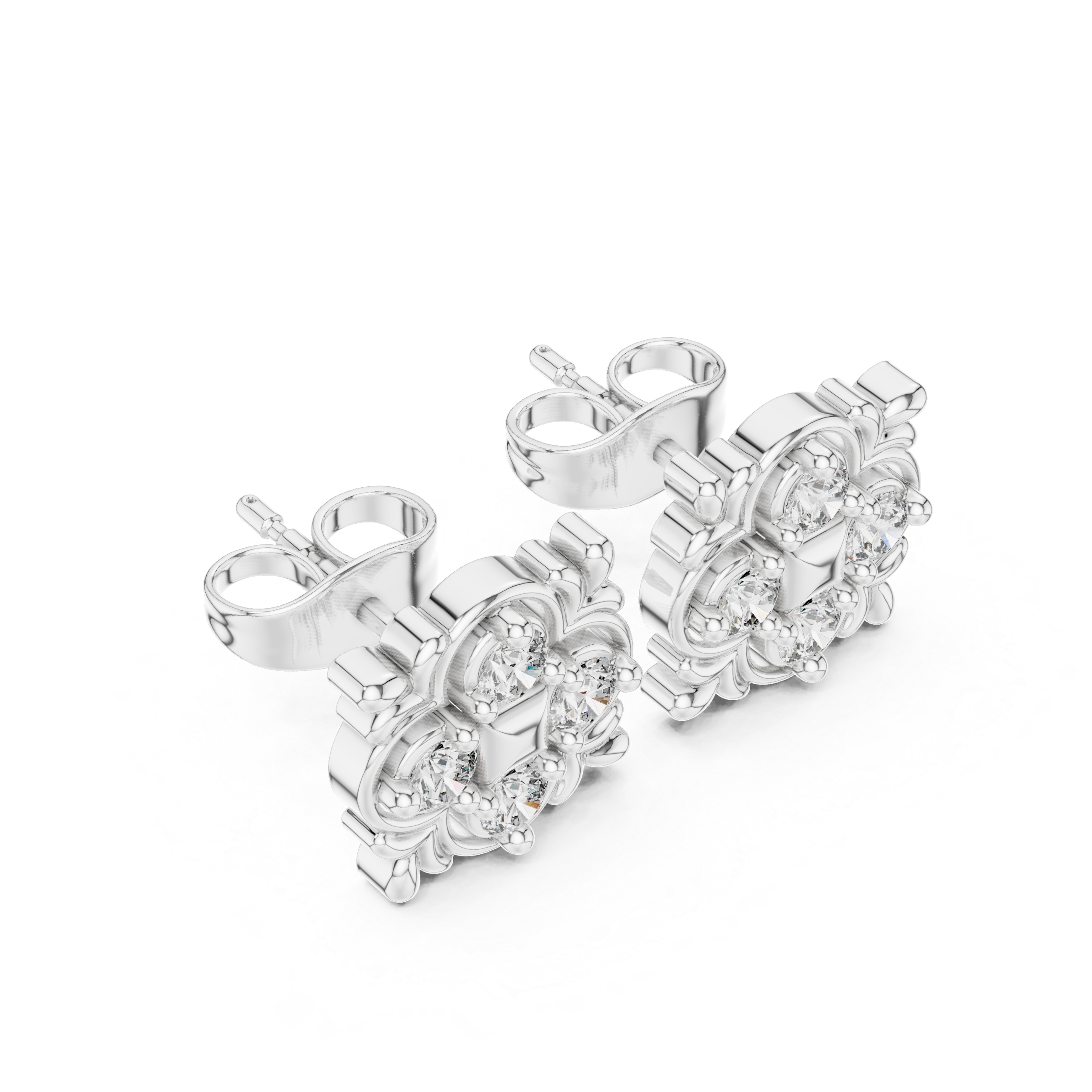 Twin Flame lab grown diamond earring design