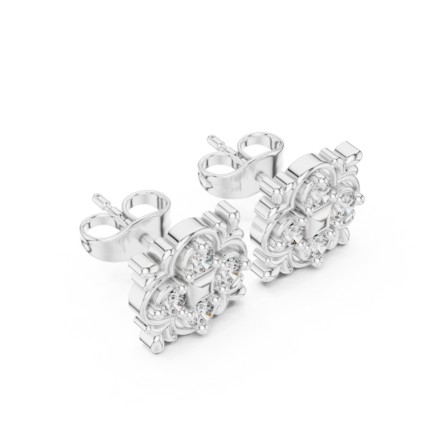 Twin Flame lab grown diamond earring design