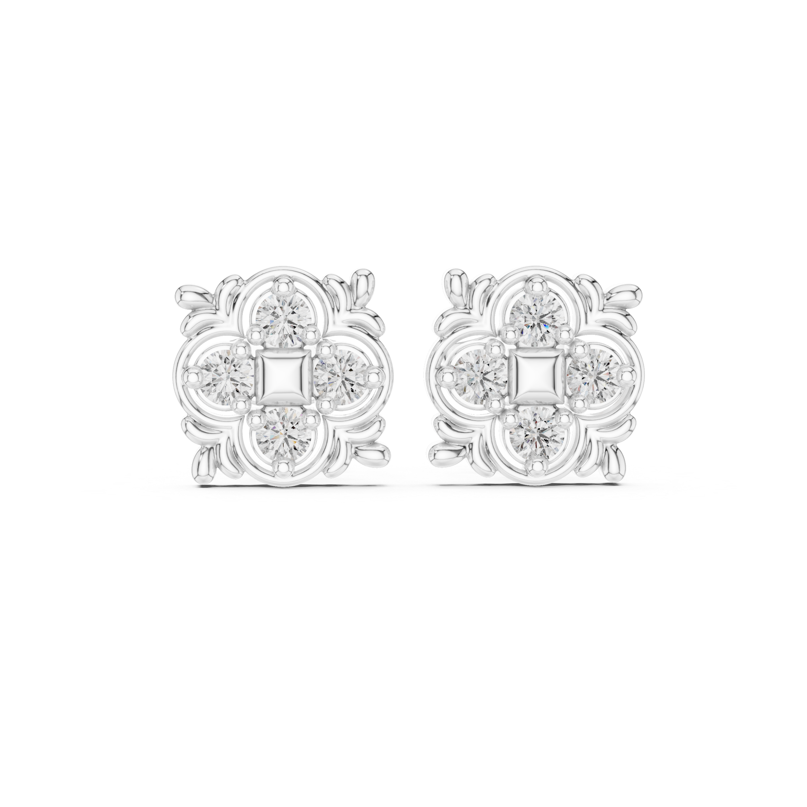 Twin Flame lab grown diamond earring design