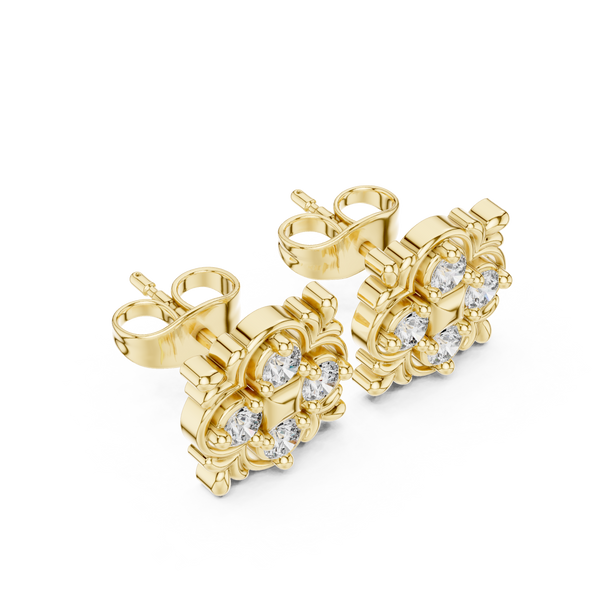 Twin Flame lab grown diamond earring design