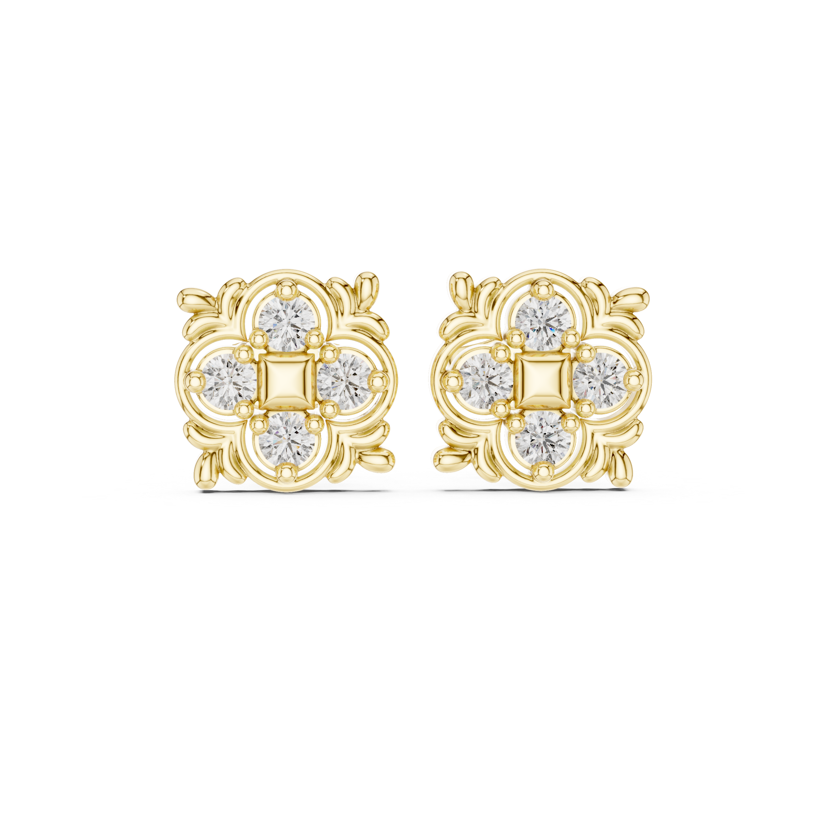 Twin Flame lab grown diamond earring design
