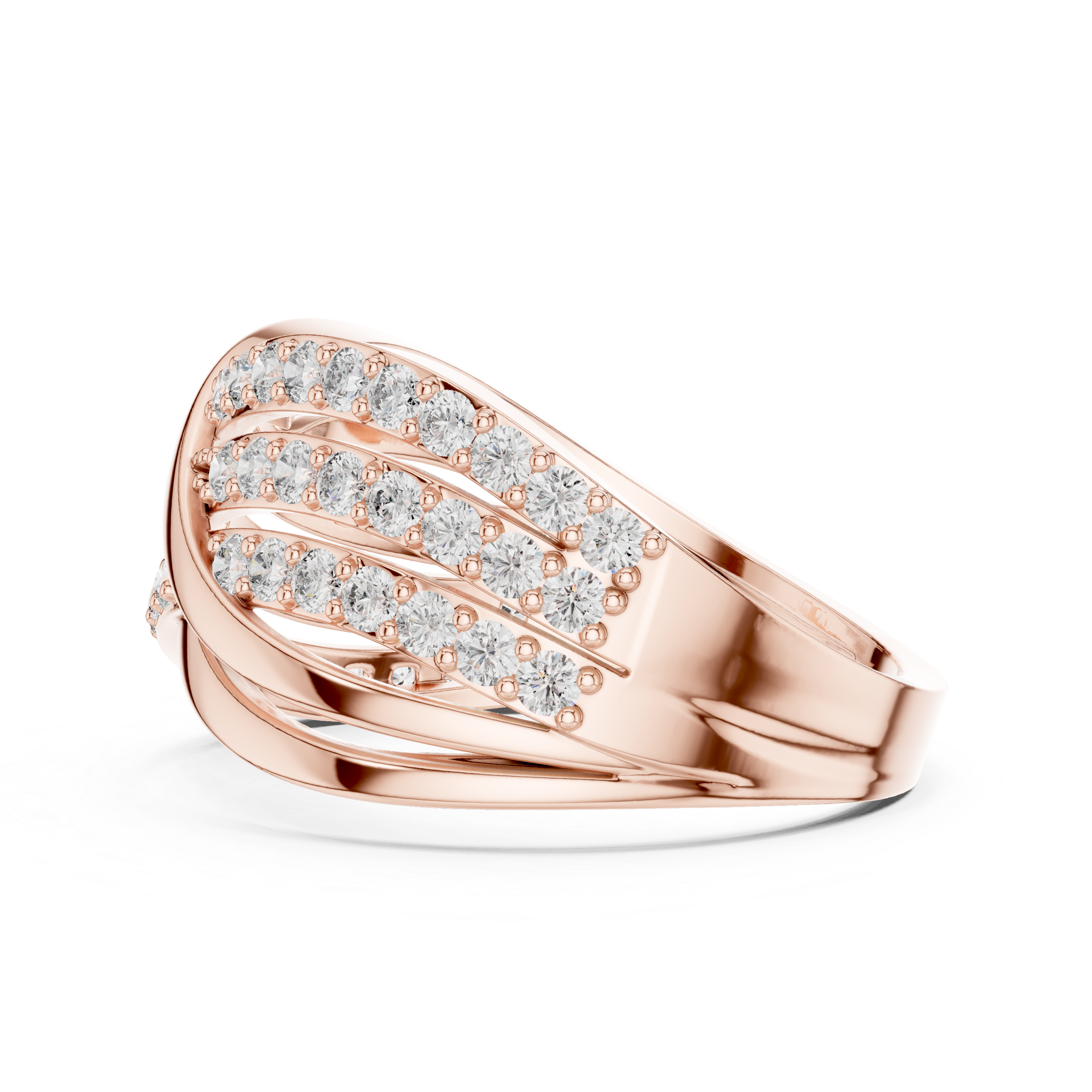 Silhouette Dark lab grown diamond ring