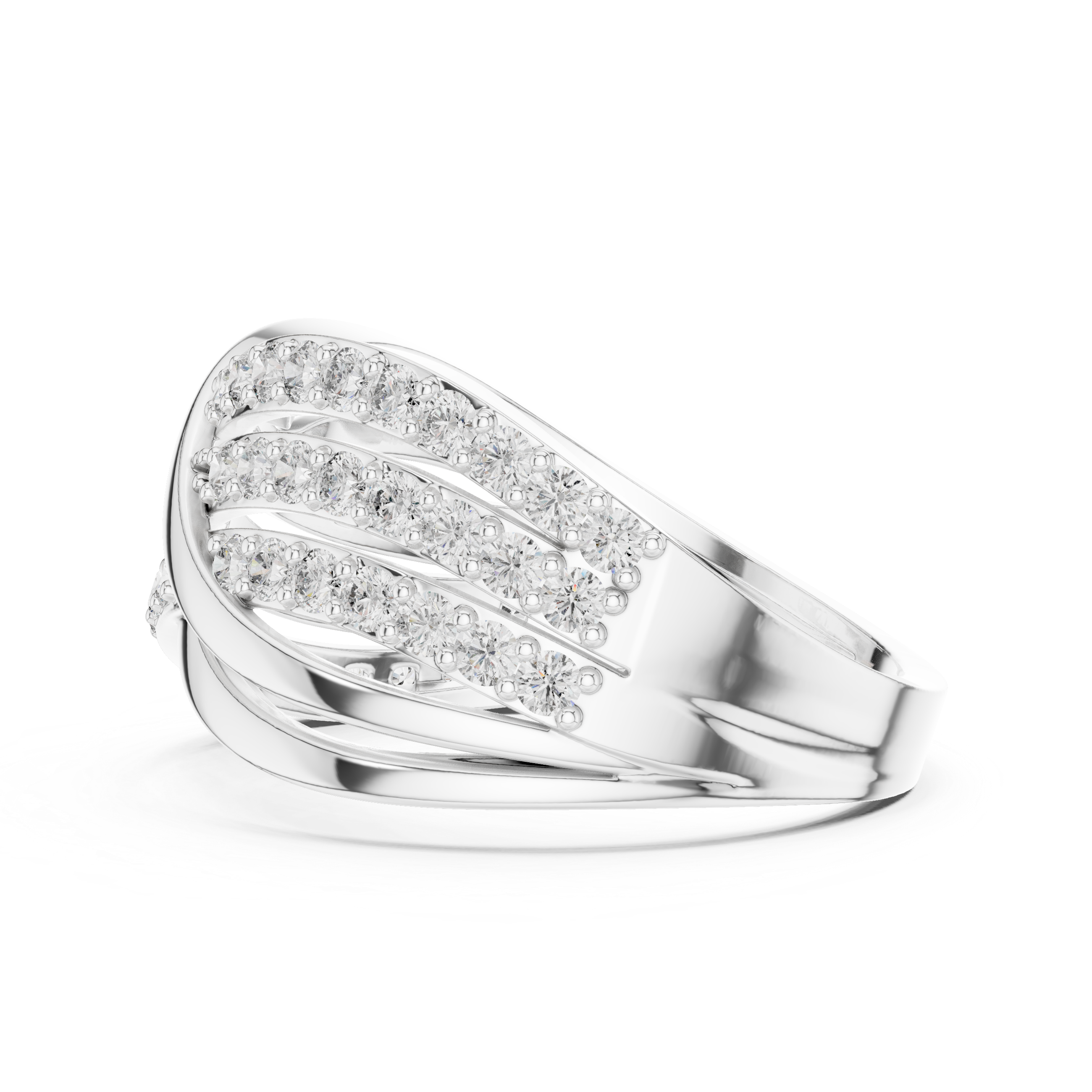 Silhouette Dark lab grown diamond ring