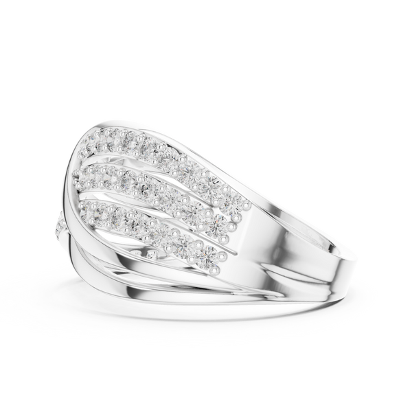 Silhouette Dark lab grown diamond ring