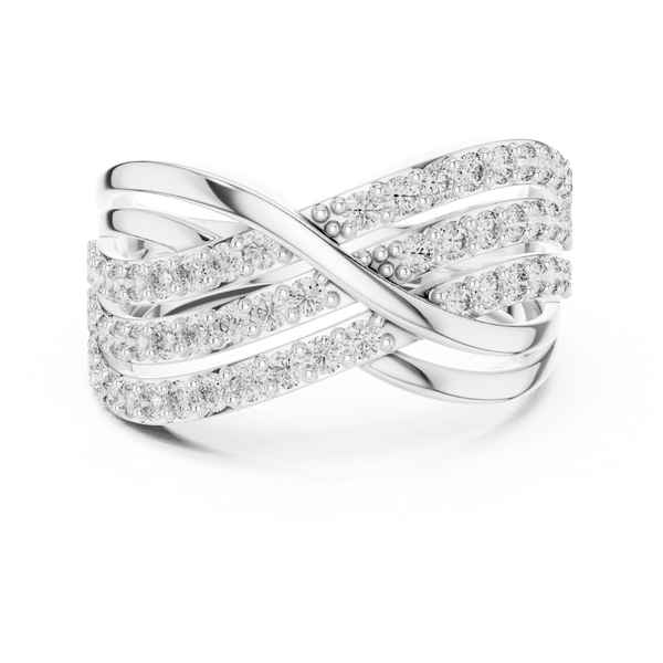 Silhouette Dark lab grown diamond ring