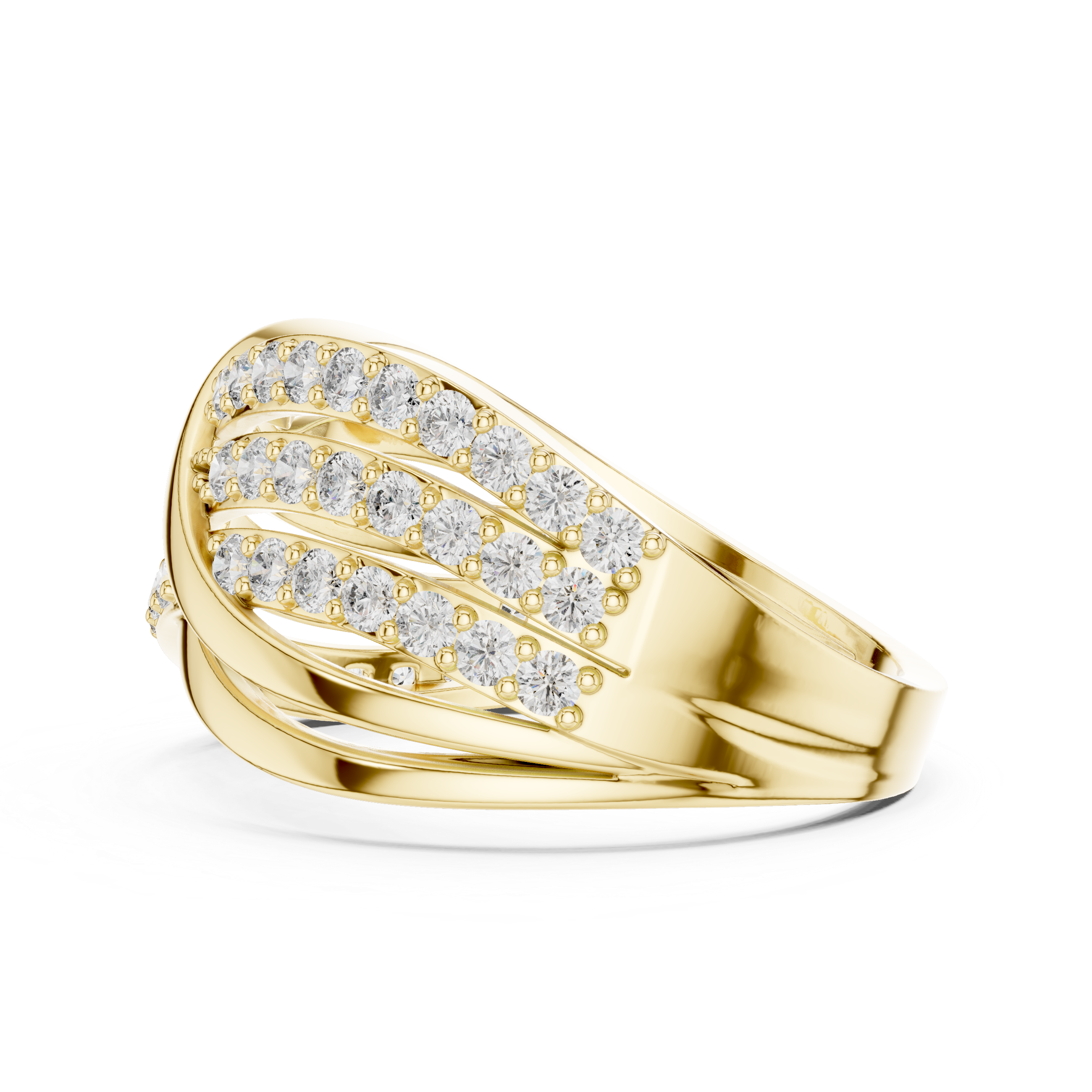 Silhouette Dark lab grown diamond ring