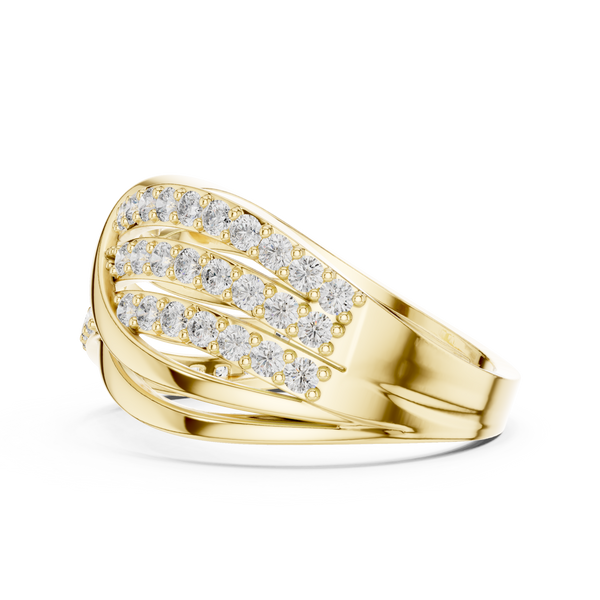Silhouette Dark lab grown diamond ring