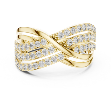 Silhouette Dark lab grown diamond ring