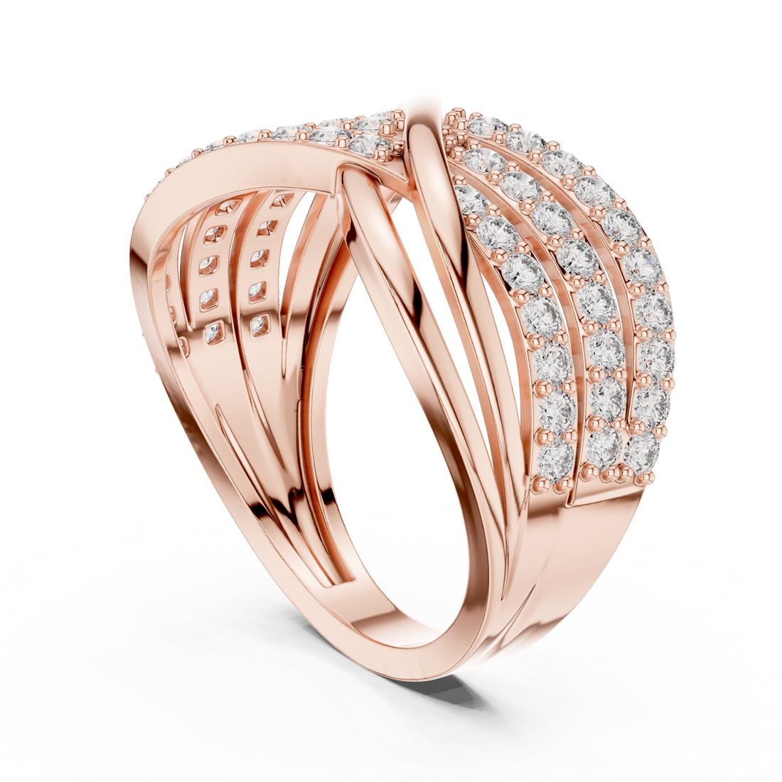 Silhouette Dark lab grown diamond ring
