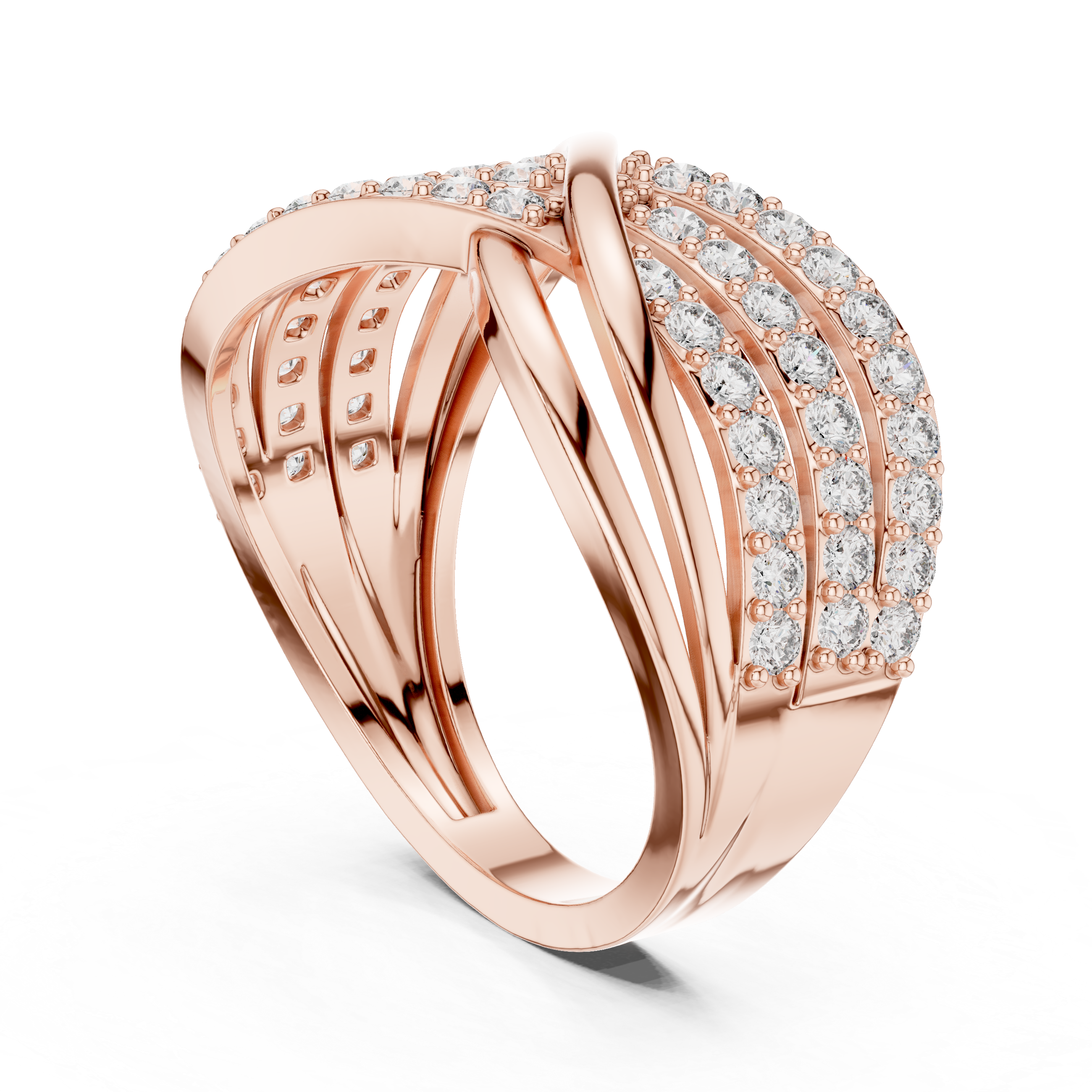 Silhouette Dark lab grown diamond ring