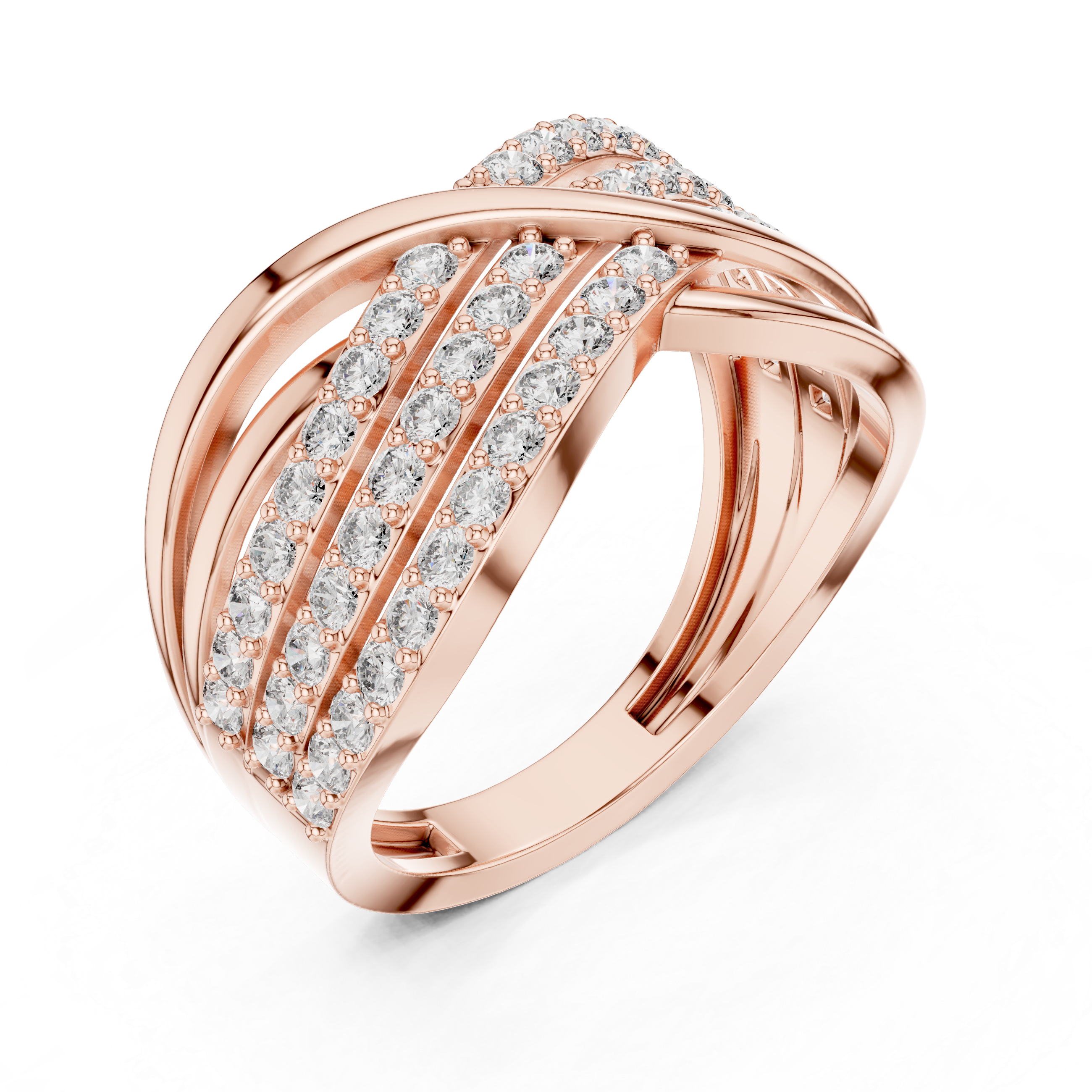 Silhouette Dark lab grown diamond ring