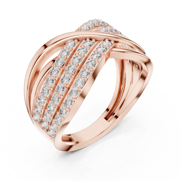 Silhouette Dark lab grown diamond ring