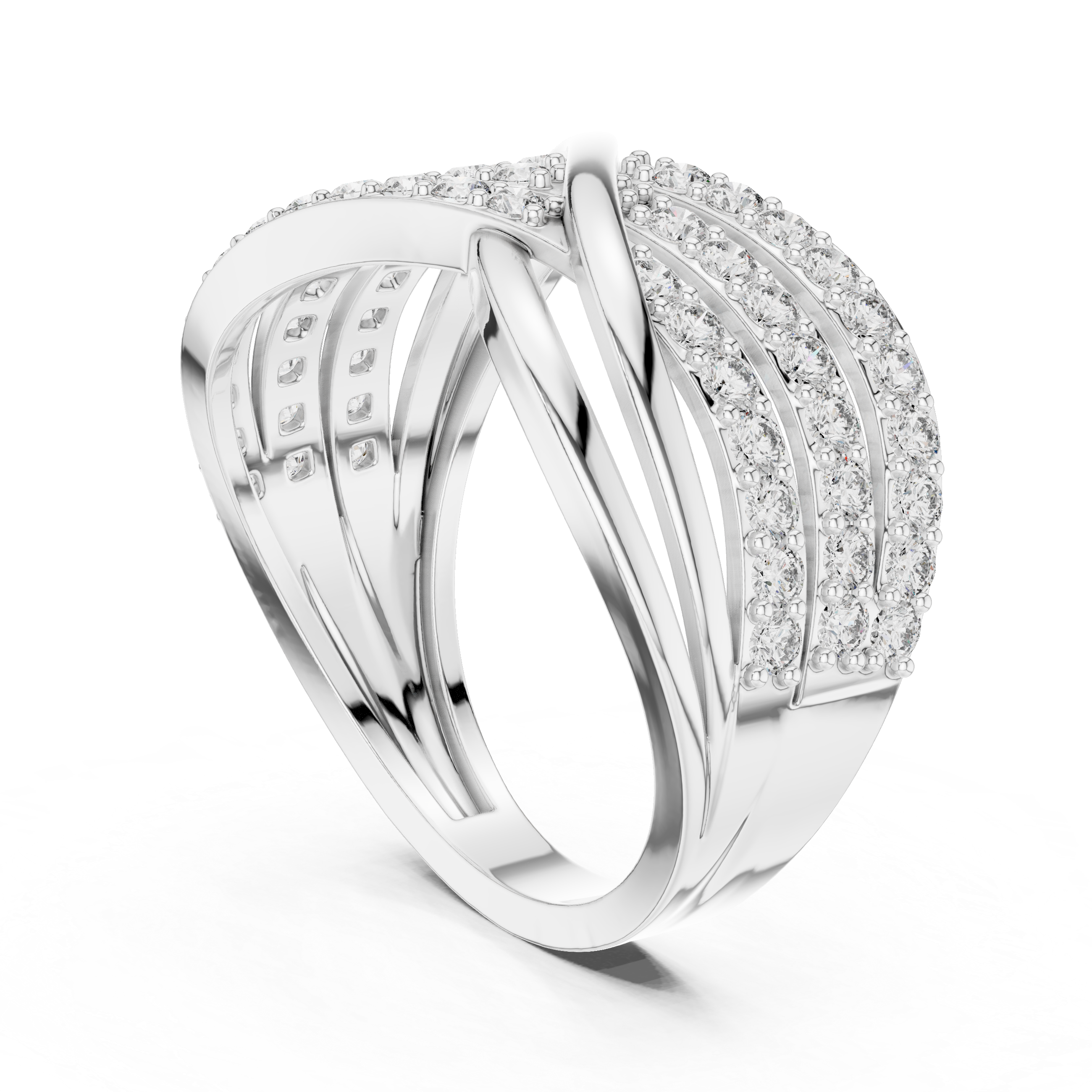 Silhouette Dark lab grown diamond ring