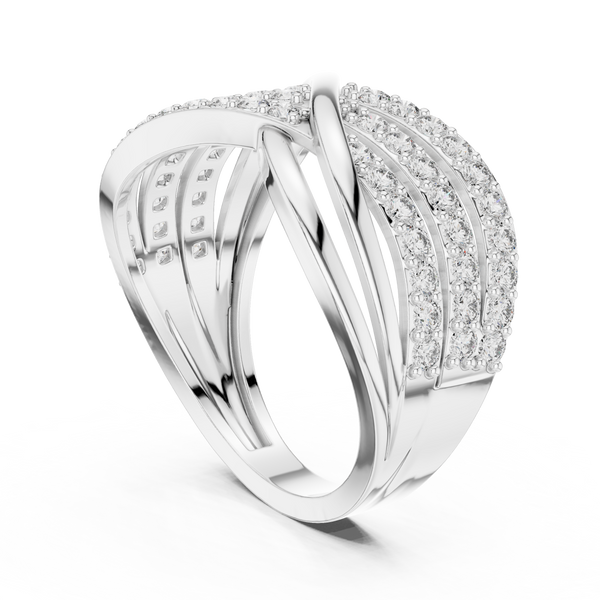 Silhouette Dark lab grown diamond ring