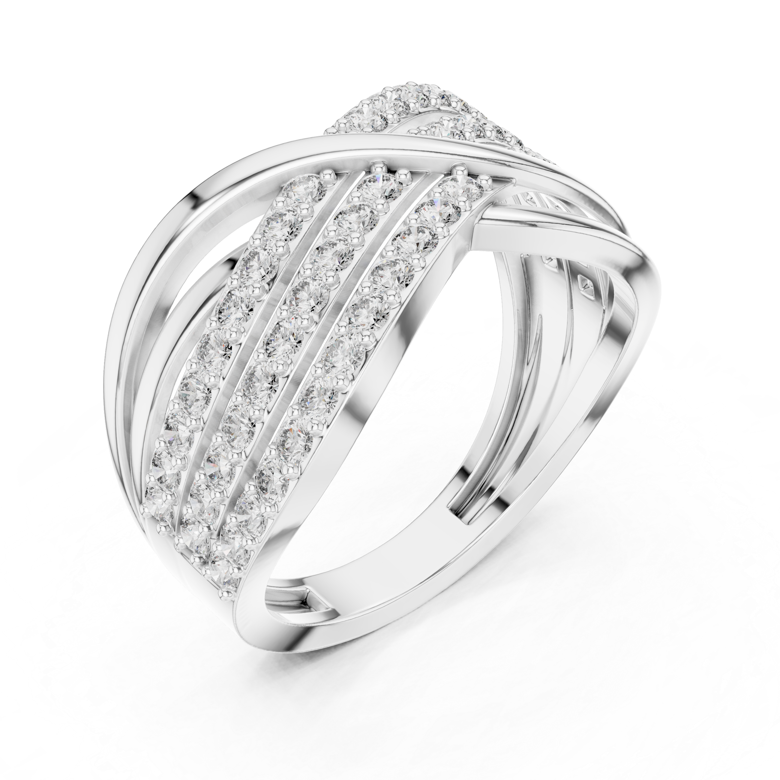 Silhouette Dark lab grown diamond ring
